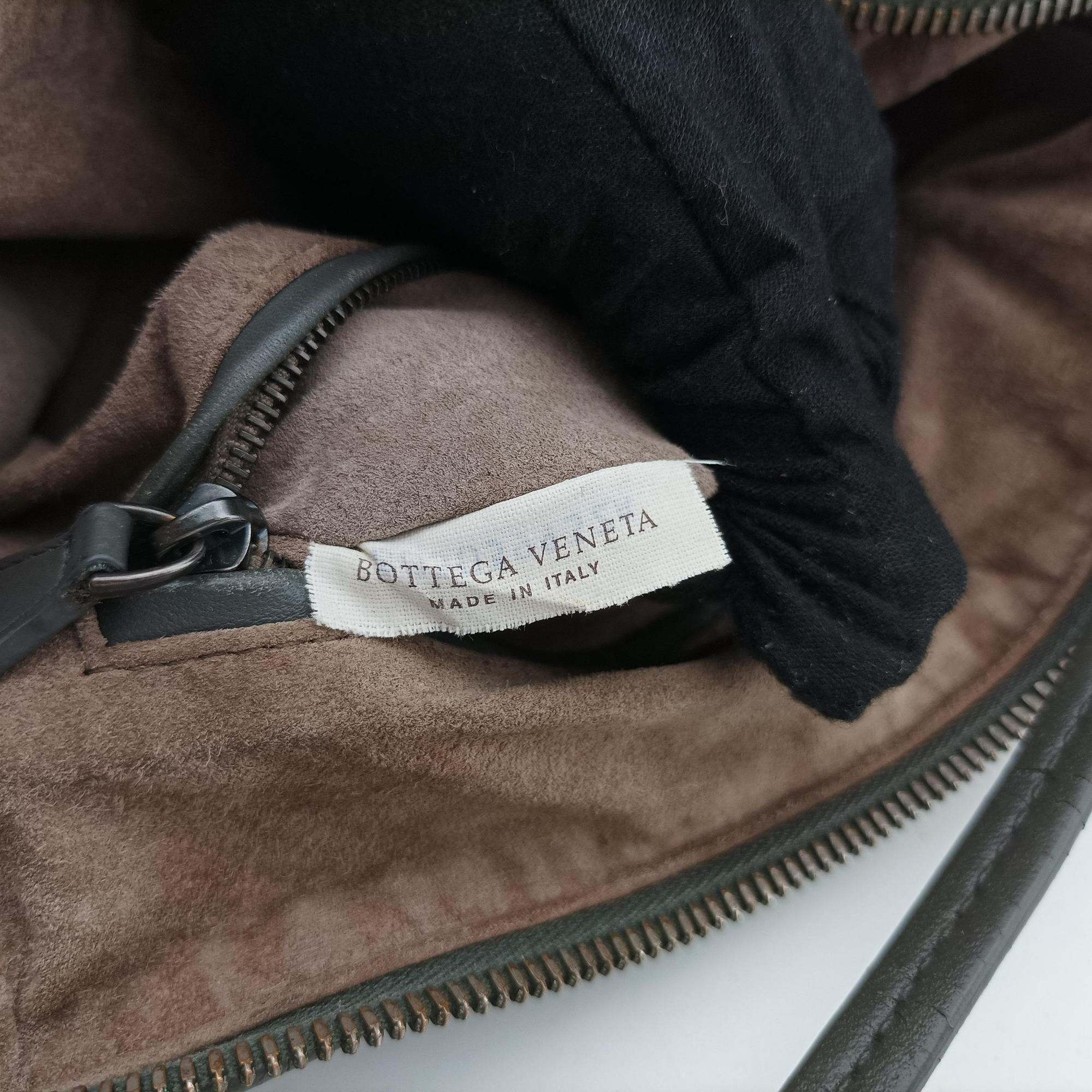 Pre-owned Bottega Veneta NODINI Intrecciato Grey lambskin  shoulderbag | stylenewstar
