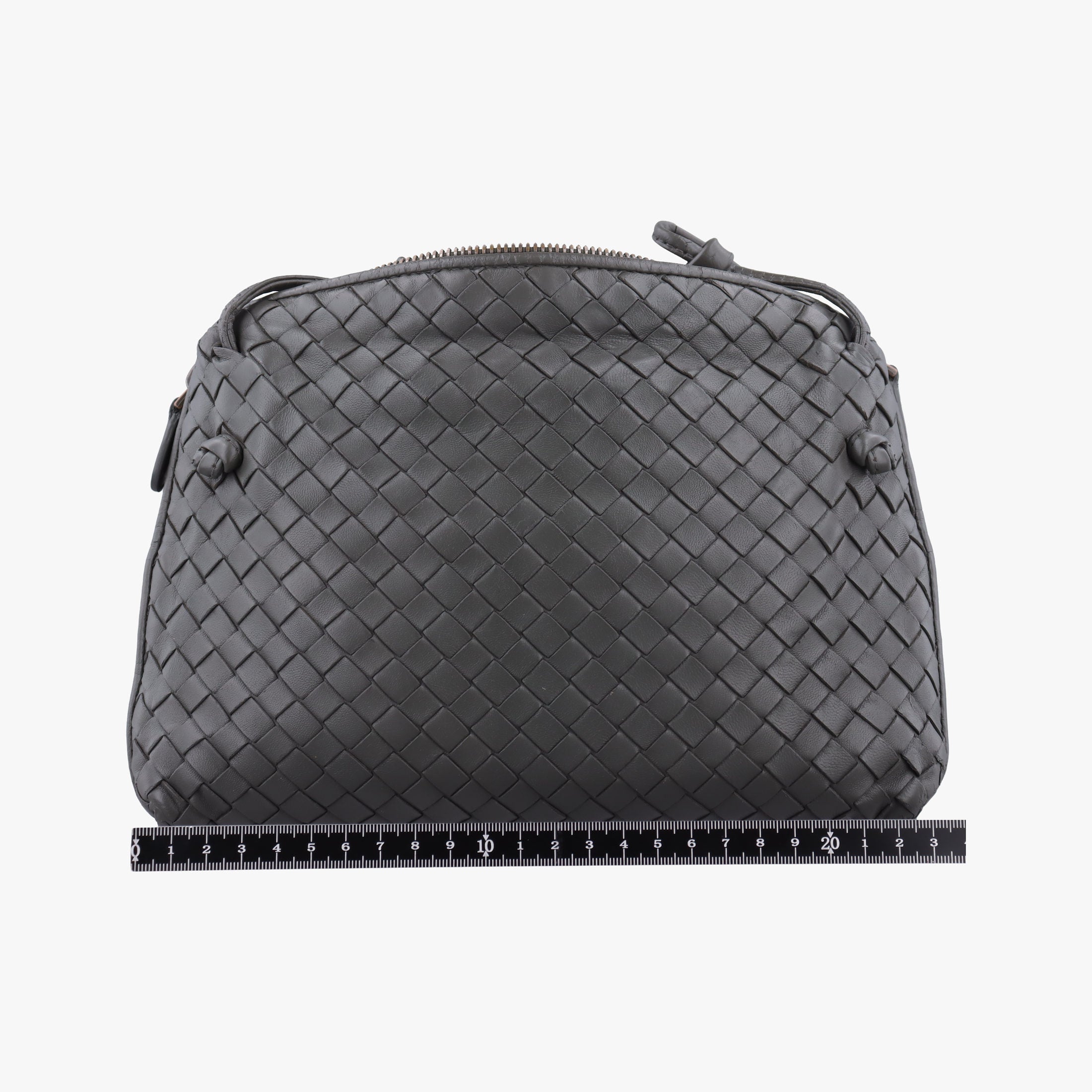 Pre-owned Bottega Veneta NODINI Intrecciato Grey lambskin  shoulderbag | stylenewstar