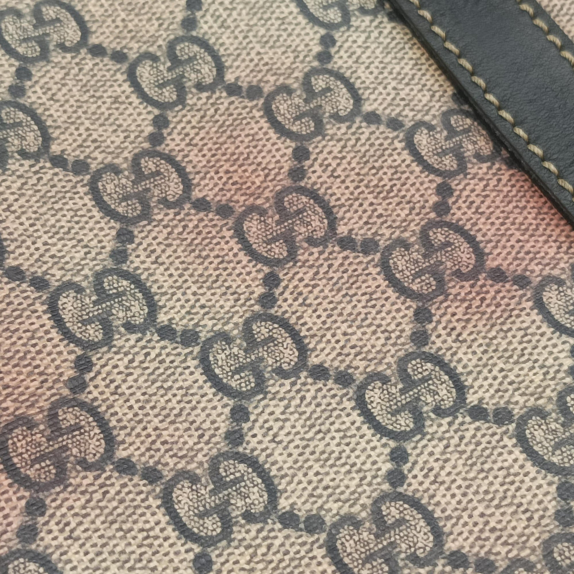 Pre-owned Gucci GG plus GG Supreme Briefcase Beige×Black PVC coated canvas 201480 handbag | stylenewstar