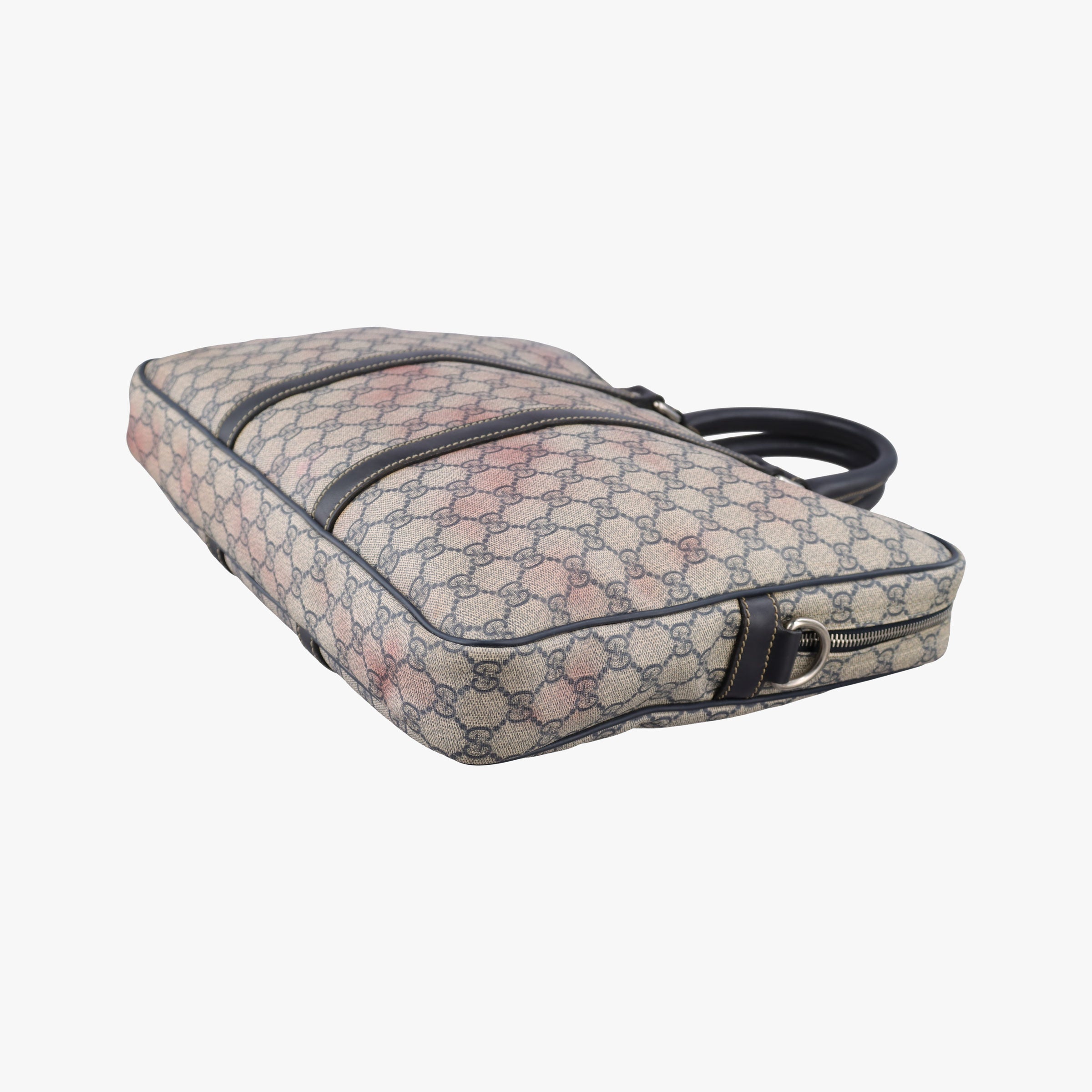 Pre-owned Gucci GG plus GG Supreme Briefcase Beige×Black PVC coated canvas 201480 handbag | stylenewstar
