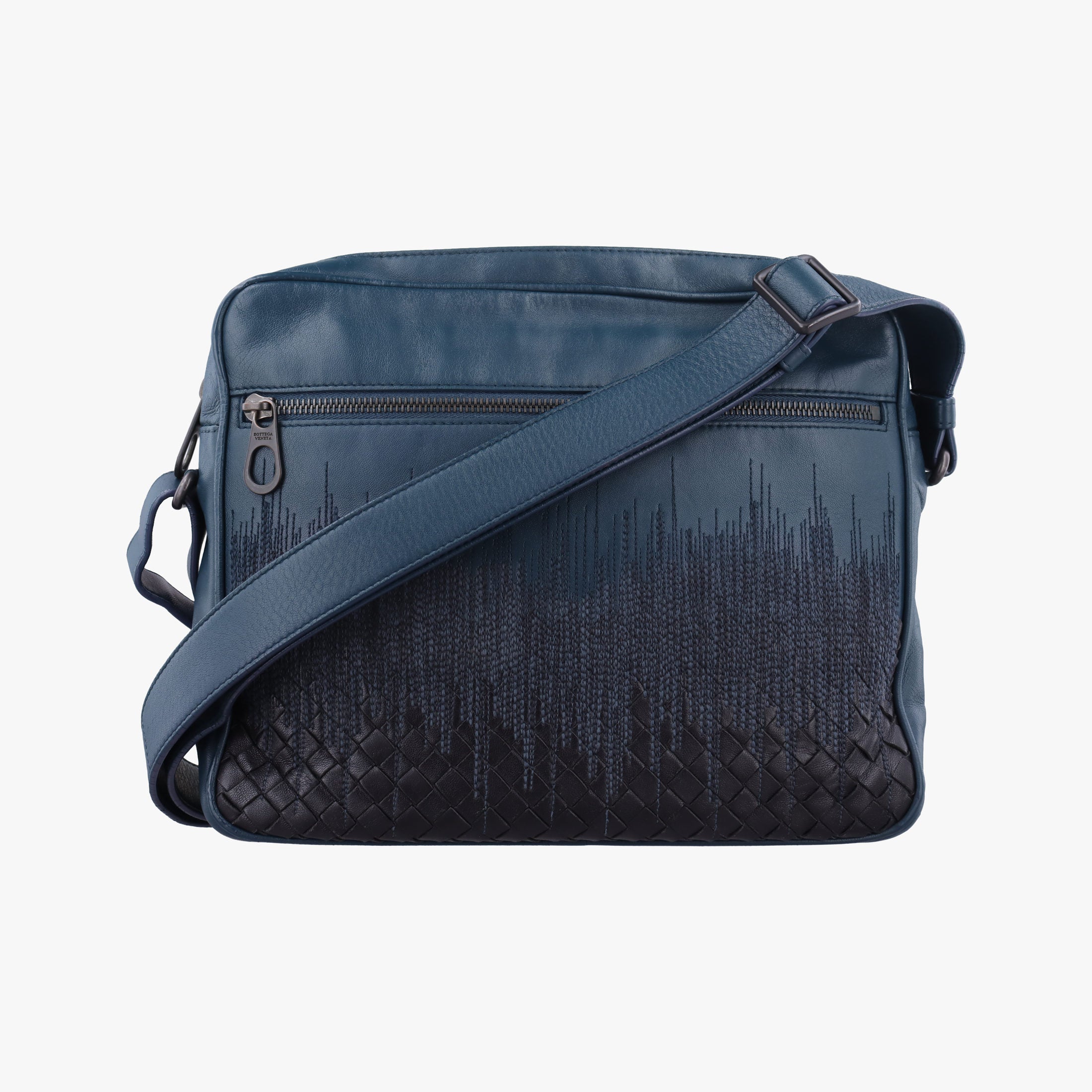 Secondhand Bottega Veneta Intrecciato Navy lambskin  shoulderbag | stylenewstar