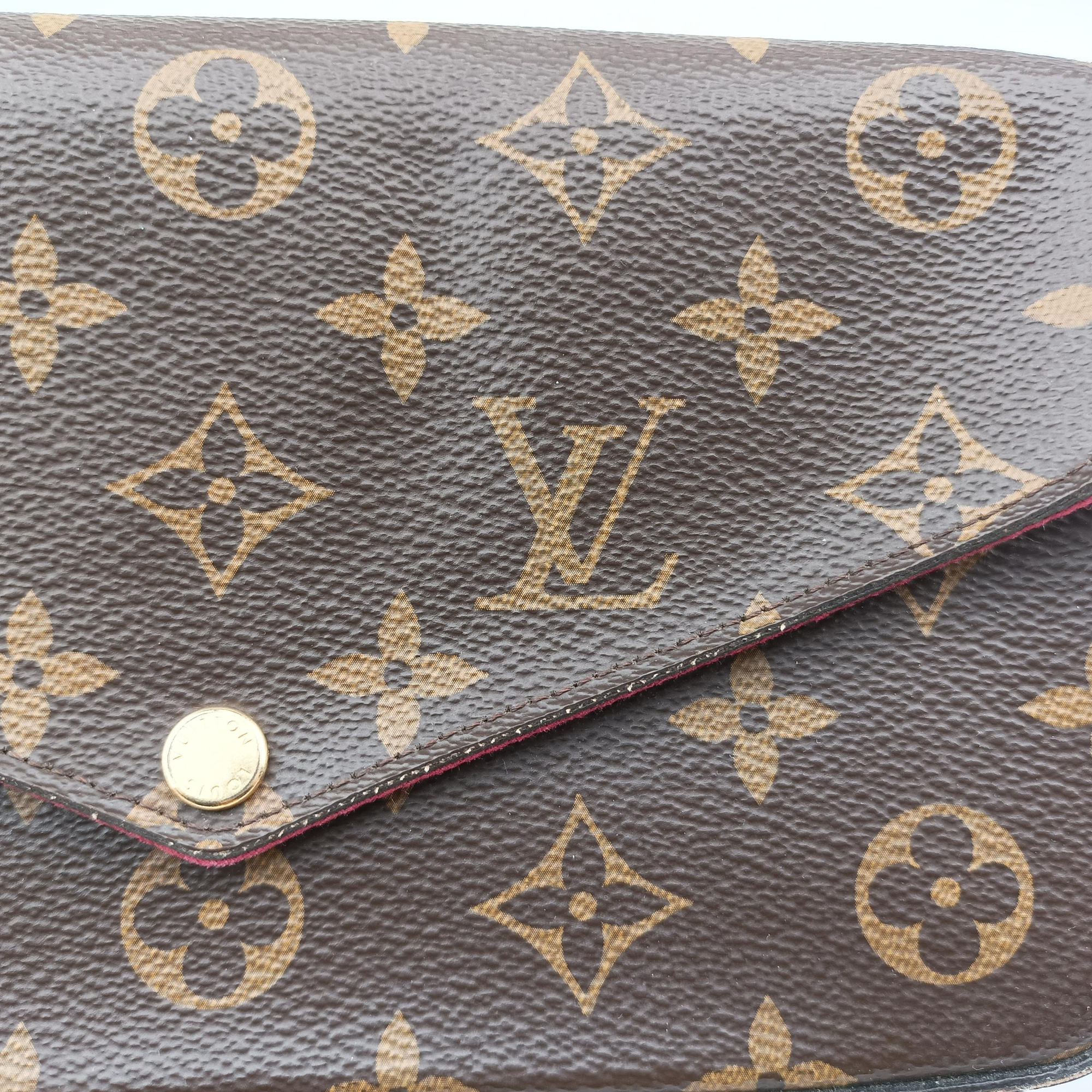 Pre-owned Louis Vuitton Pochette FeLICIE Brown Monogram Canvas M61276 shoulderbag | stylenewstar