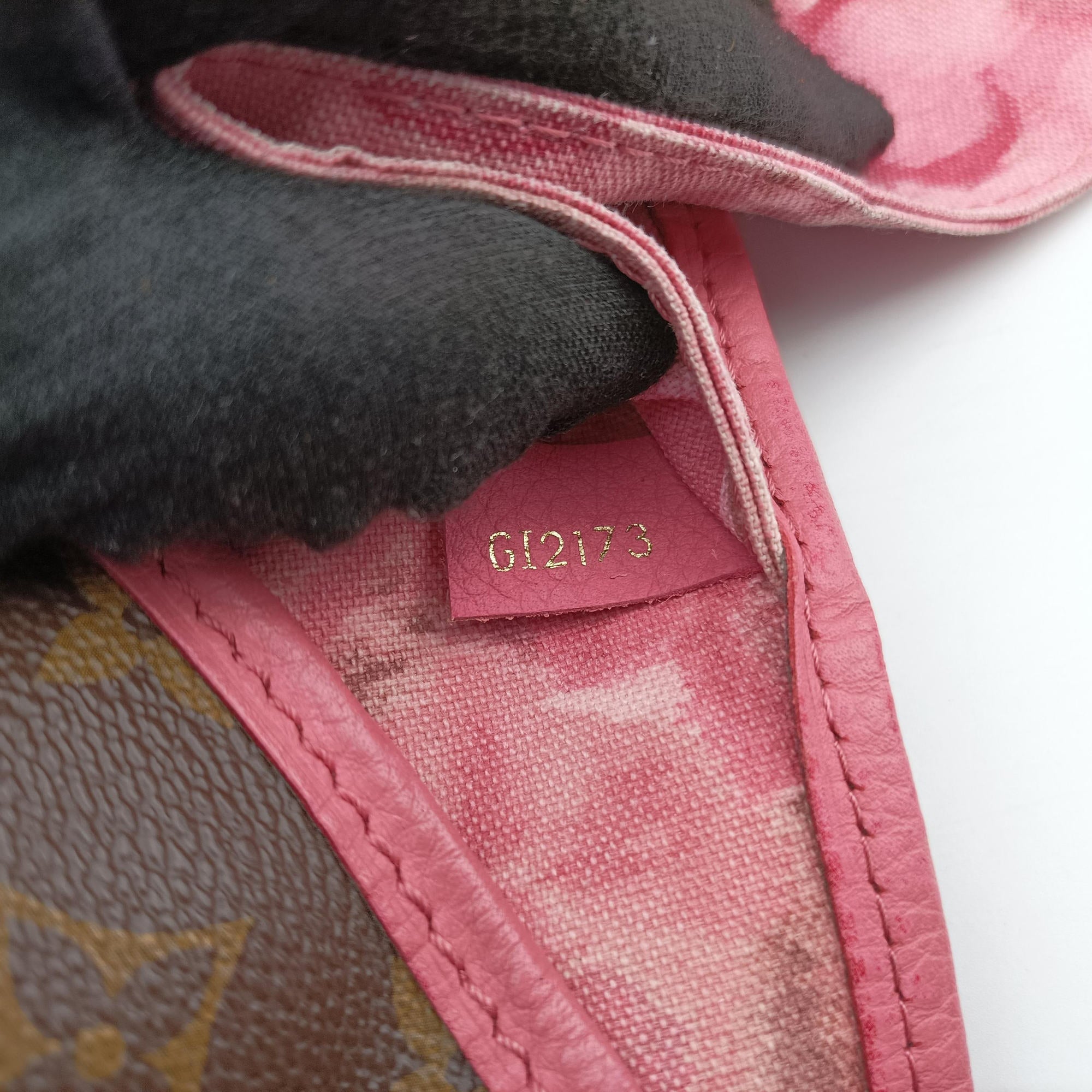 Pre-owned Louis Vuitton NEVERFULL MM Brown × Rose Velours Monogram Ikat Flower M40939 shoulderbag | stylenewstar