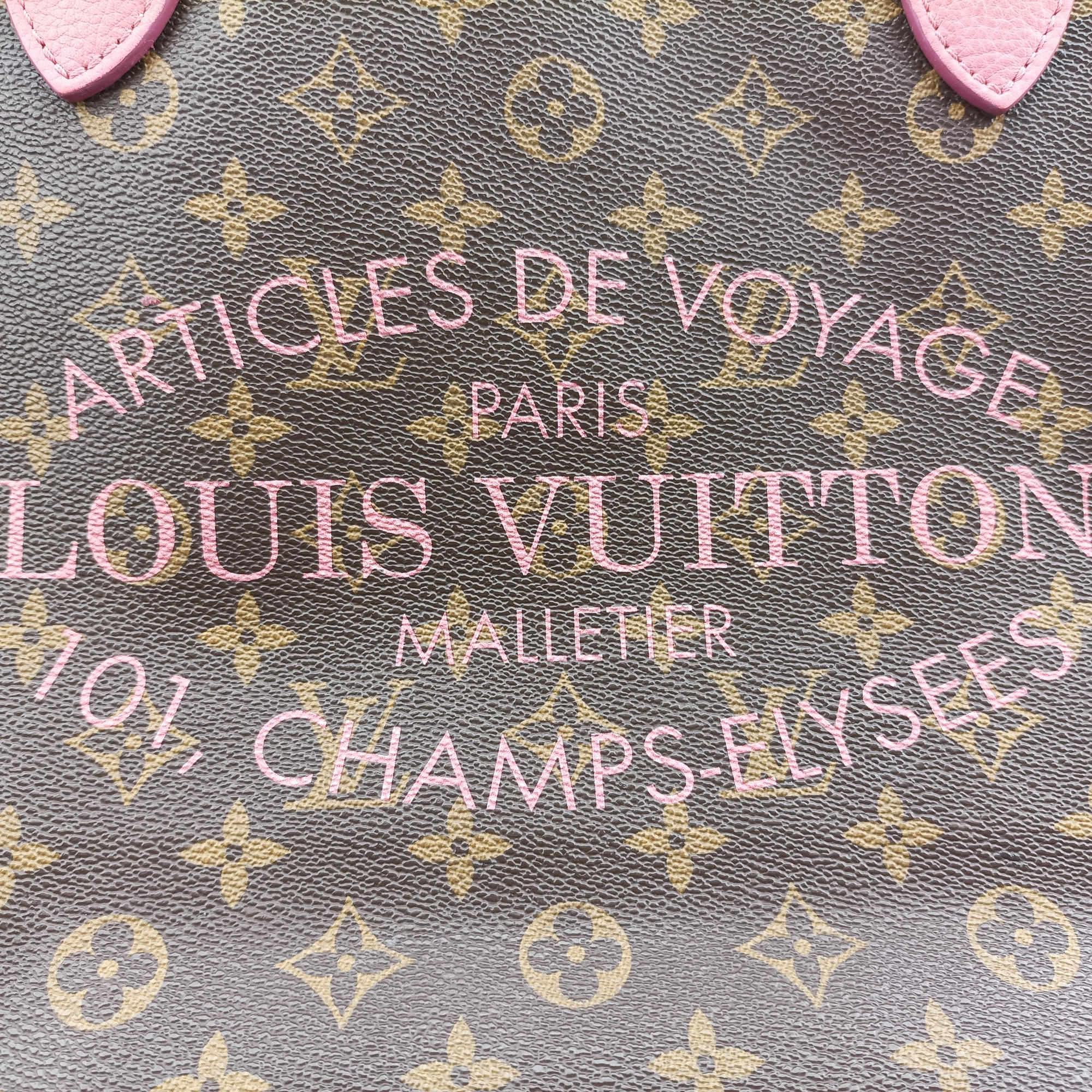 Pre-owned Louis Vuitton NEVERFULL MM Brown × Rose Velours Monogram Ikat Flower M40939 shoulderbag | stylenewstar