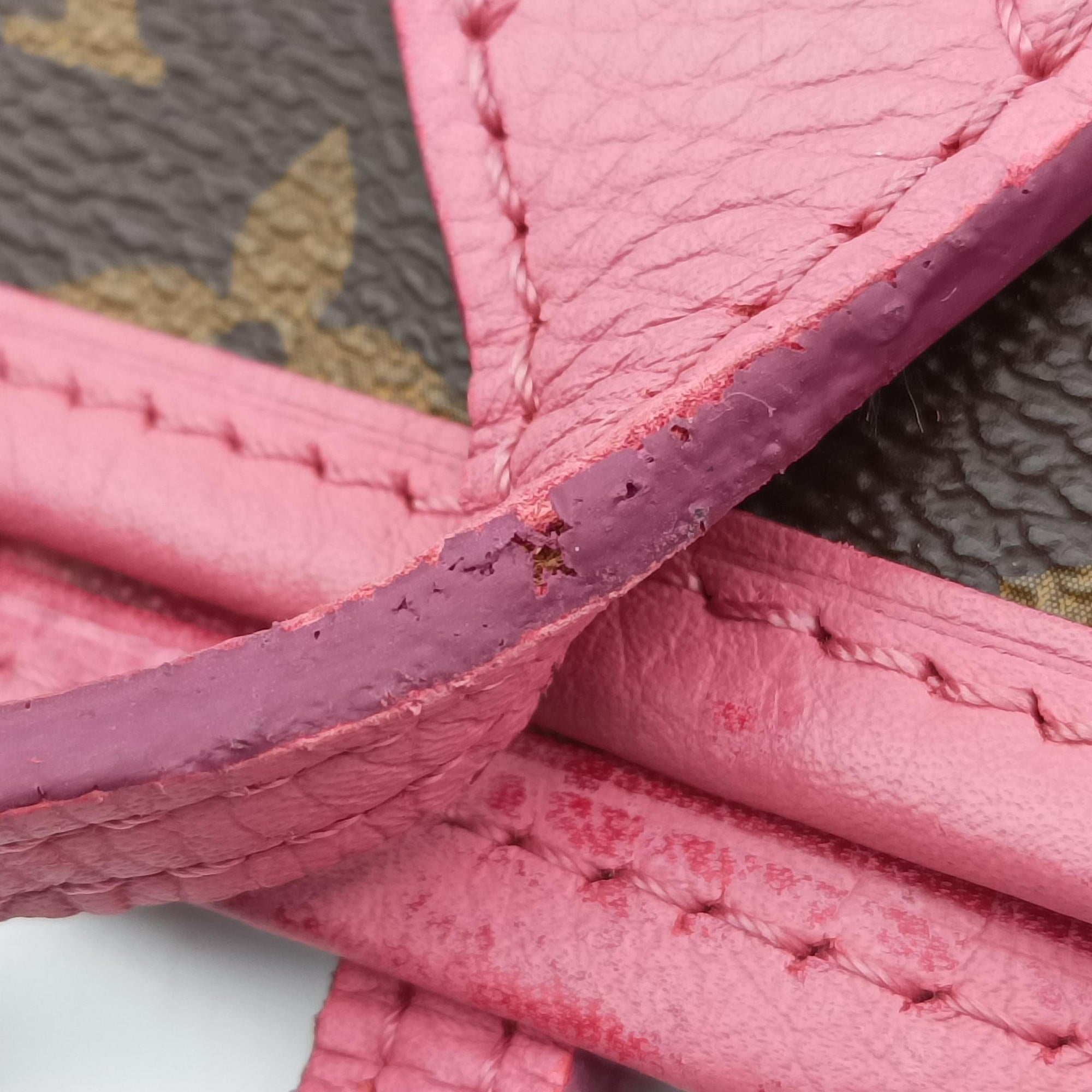 Pre-owned Louis Vuitton NEVERFULL MM Brown × Rose Velours Monogram Ikat Flower M40939 shoulderbag | stylenewstar