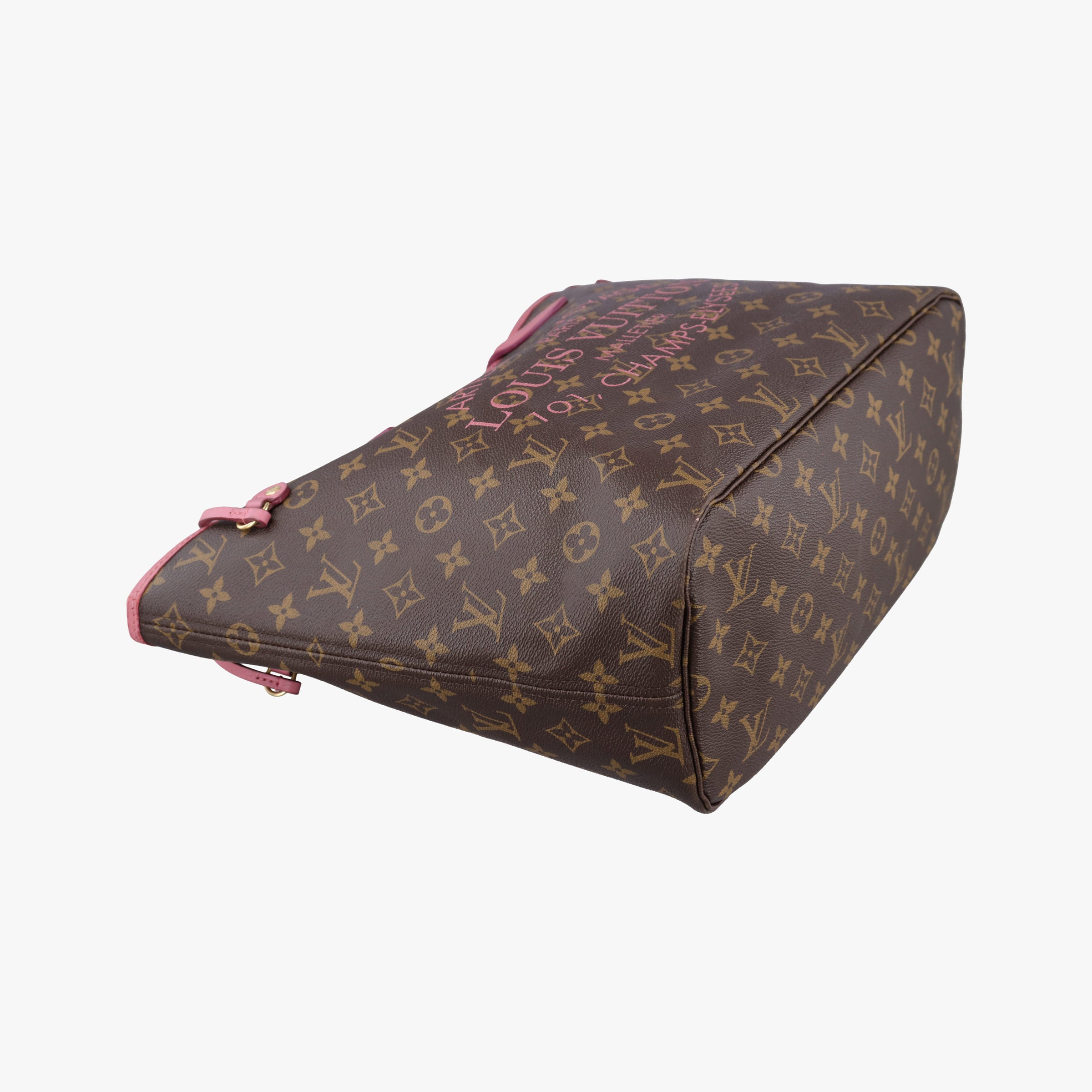 Pre-owned Louis Vuitton NEVERFULL MM Brown × Rose Velours Monogram Ikat Flower M40939 shoulderbag | stylenewstar
