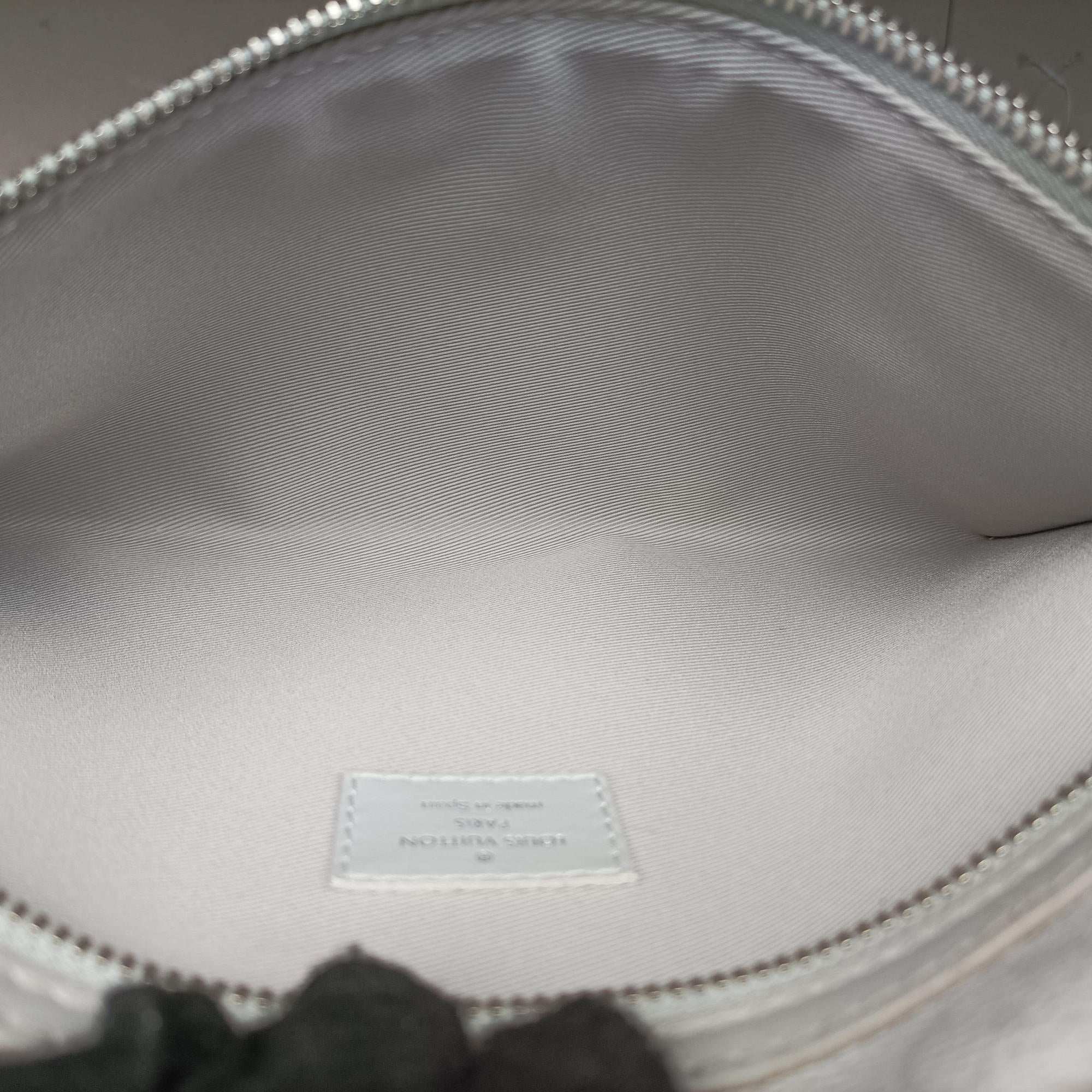 Pre-owned Louis Vuitton Flat Messenger White×orange White Monogram Canvas x Ocher Monogram Denim M44640 shoulderbag | stylenewstar