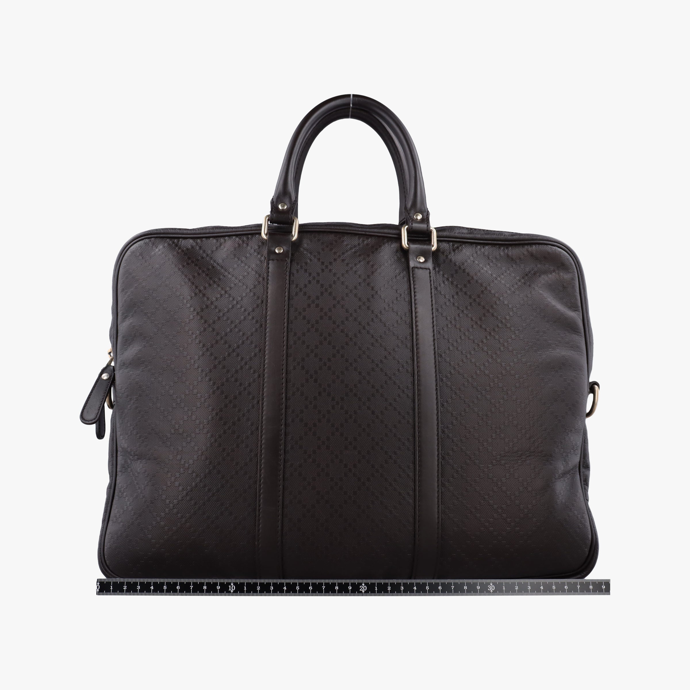 Pre-owned Gucci Diamante Business Brown leather 208463 handbag | stylenewstar