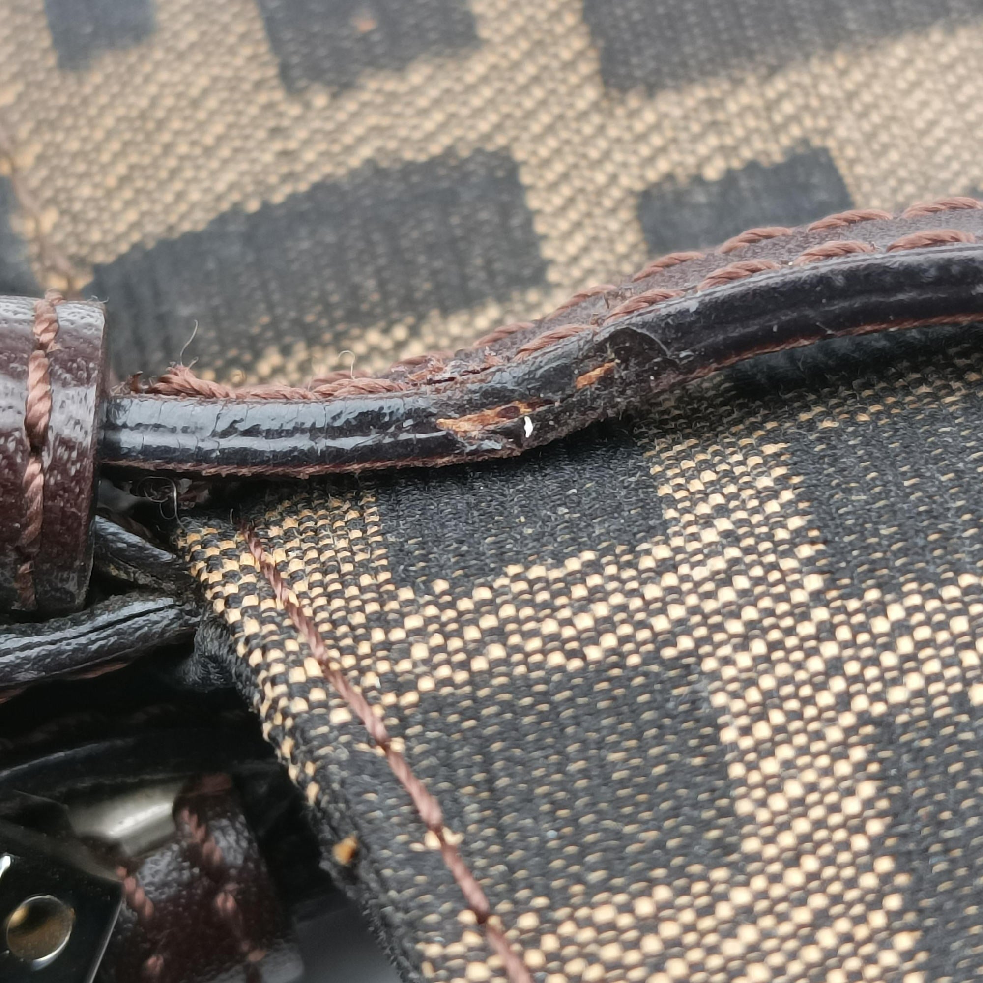 Vintage Fendi croissants Brown canvas× leather 26724 shoulderbag | stylenewstar