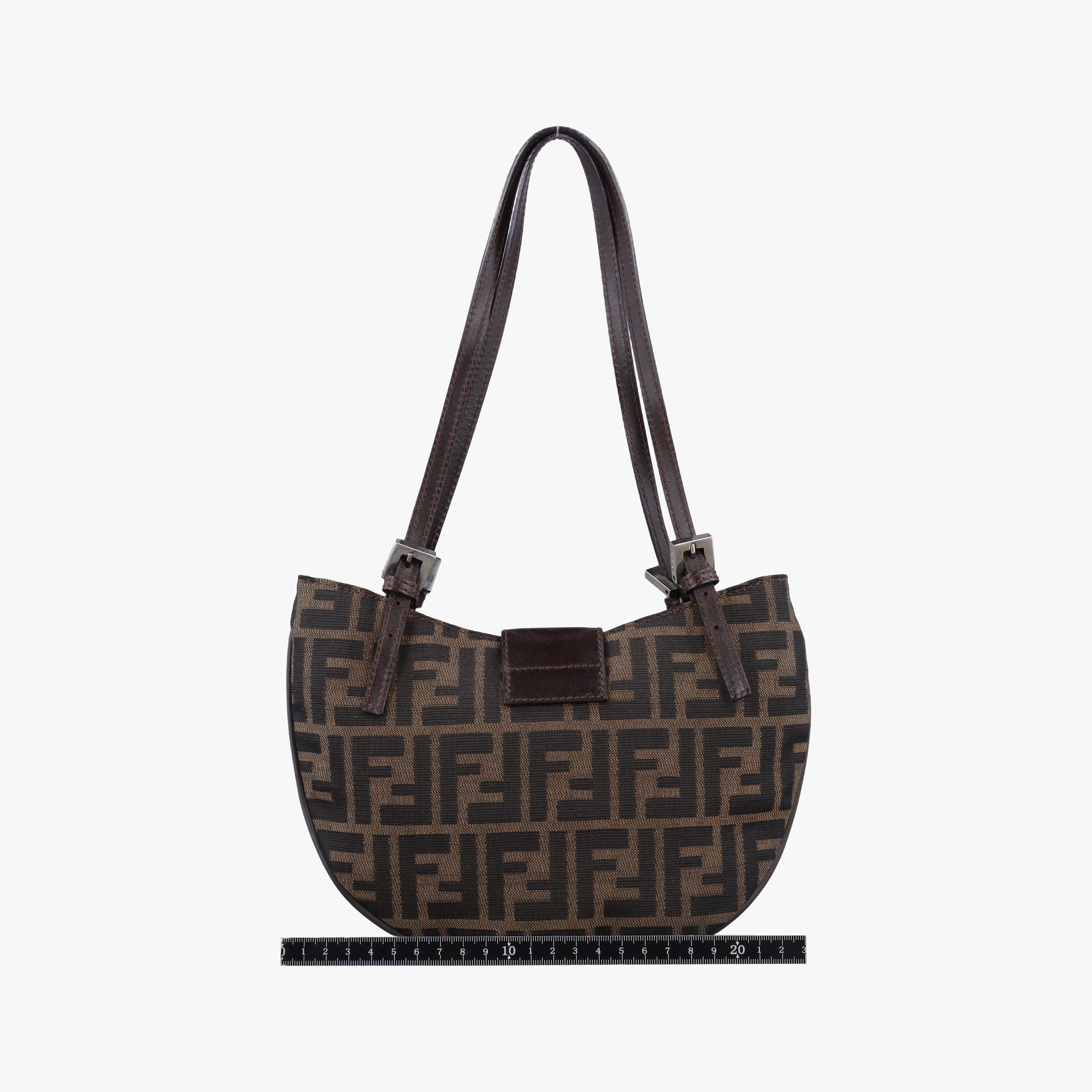 Vintage Fendi croissants Brown canvas× leather 26724 shoulderbag | stylenewstar