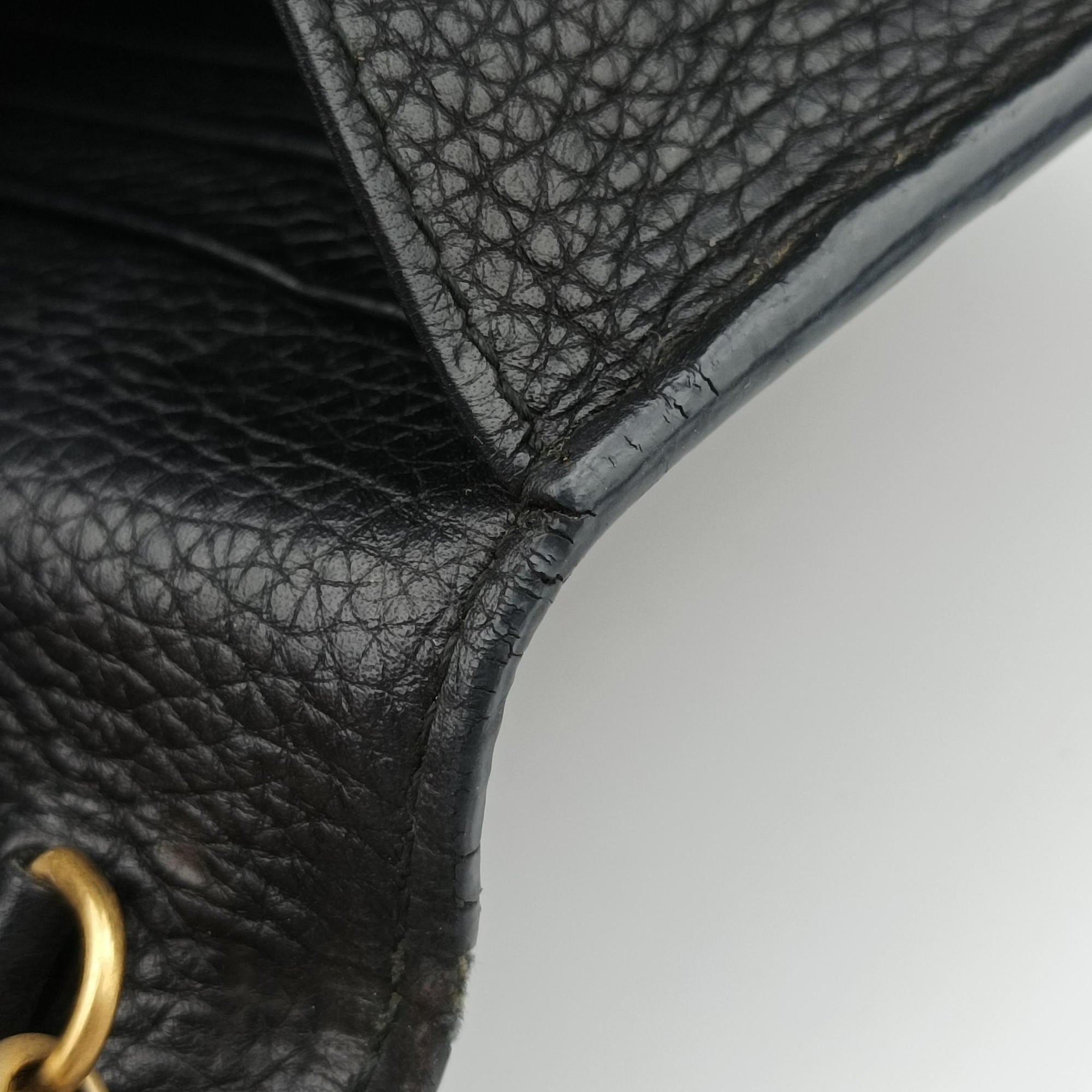 Pre-owned Gucci GG Marmont Black Leather 401232 shoulderbag | stylenewstar