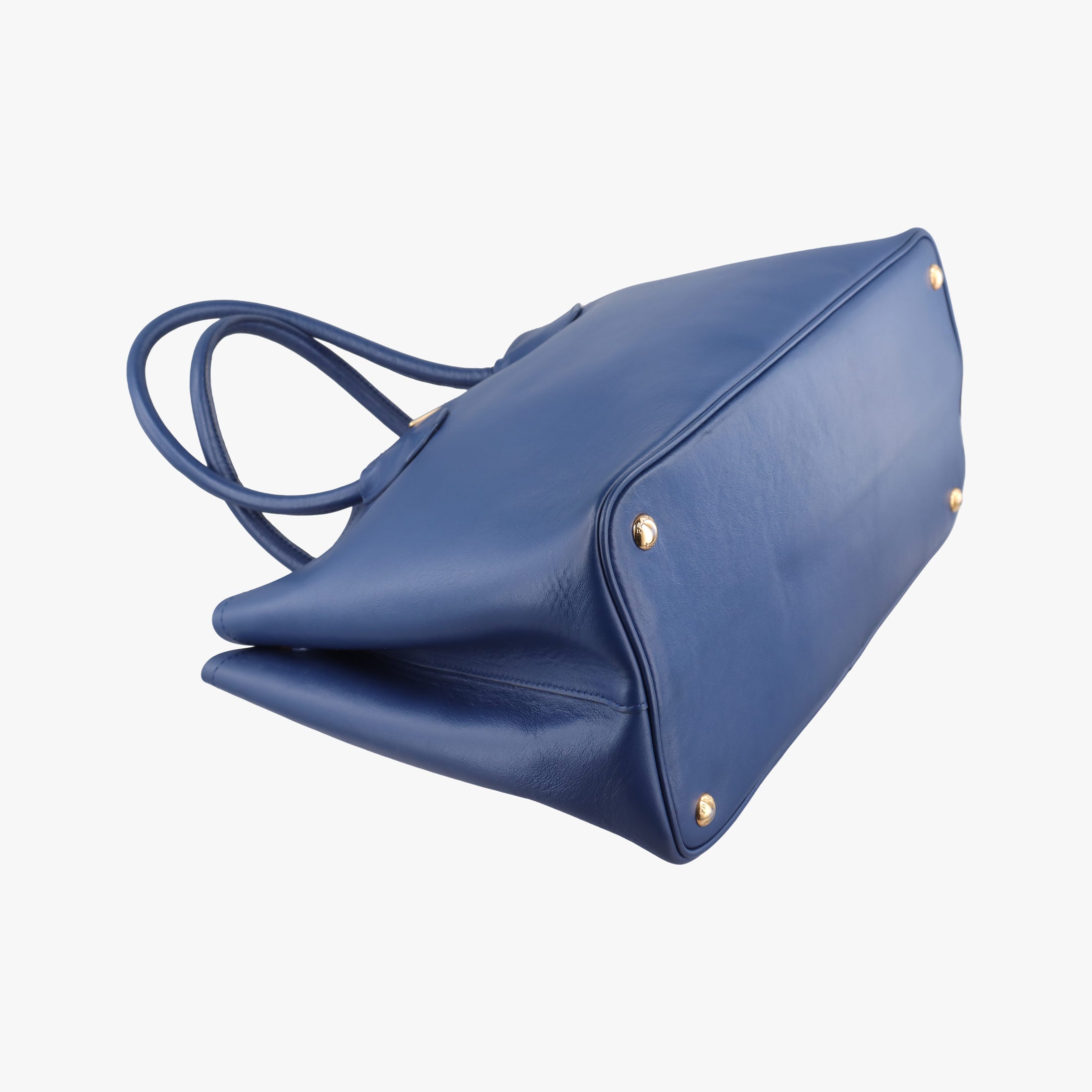Vintage Prada Double Cuir Blue SAFFIANO Leather B2756T handbag | stylenewstar
