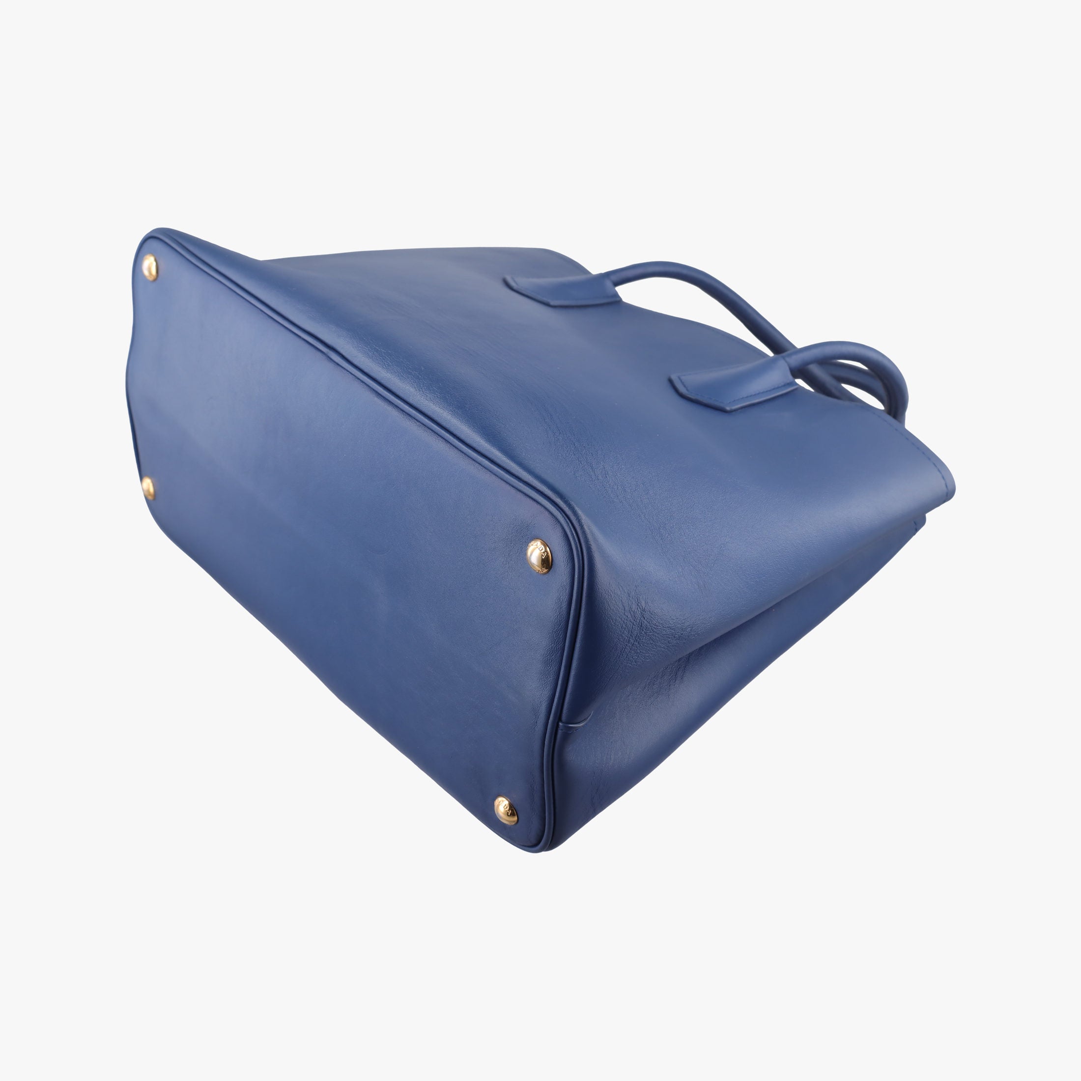 Vintage Prada Double Cuir Blue SAFFIANO Leather B2756T handbag | stylenewstar