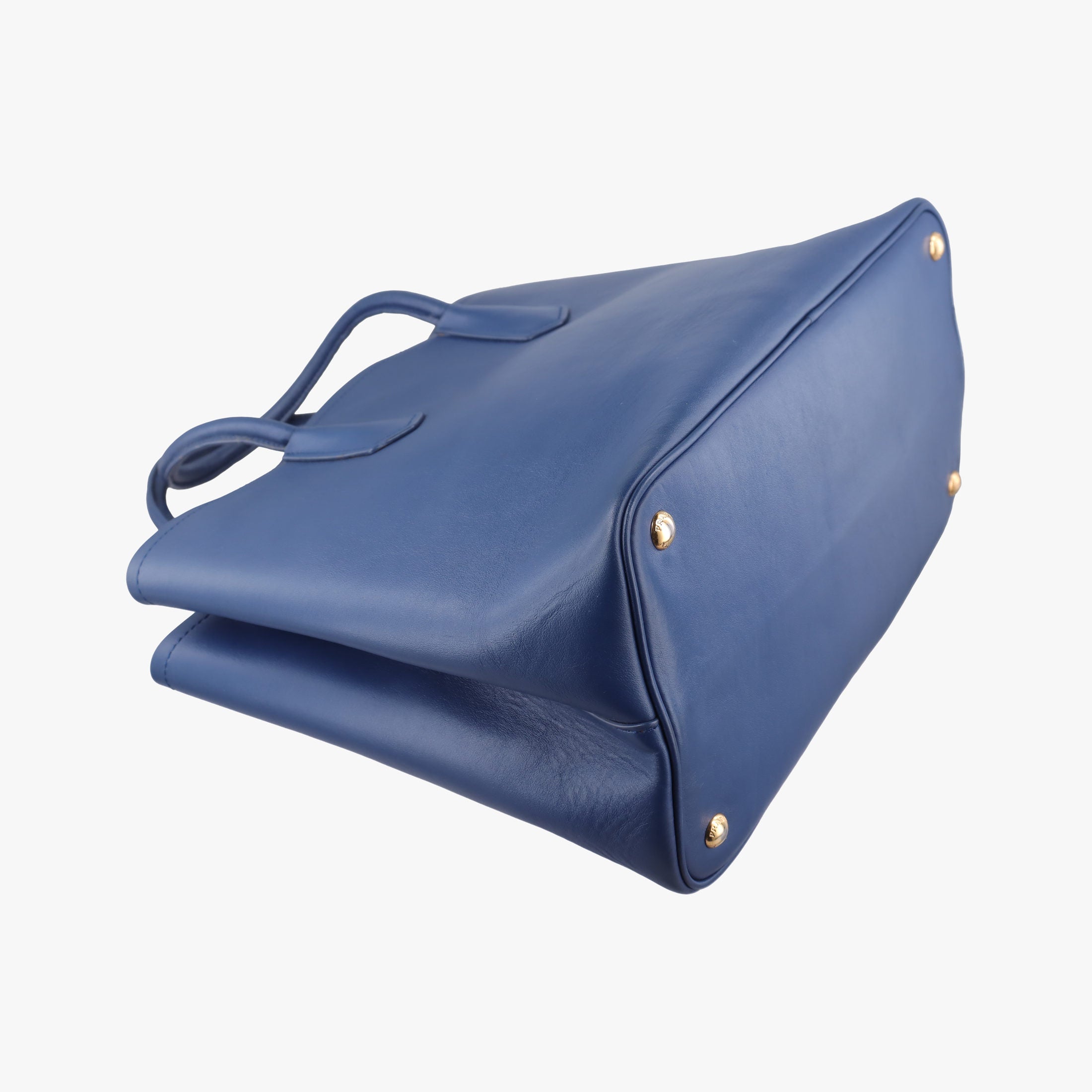 Vintage Prada Double Cuir Blue SAFFIANO Leather B2756T handbag | stylenewstar