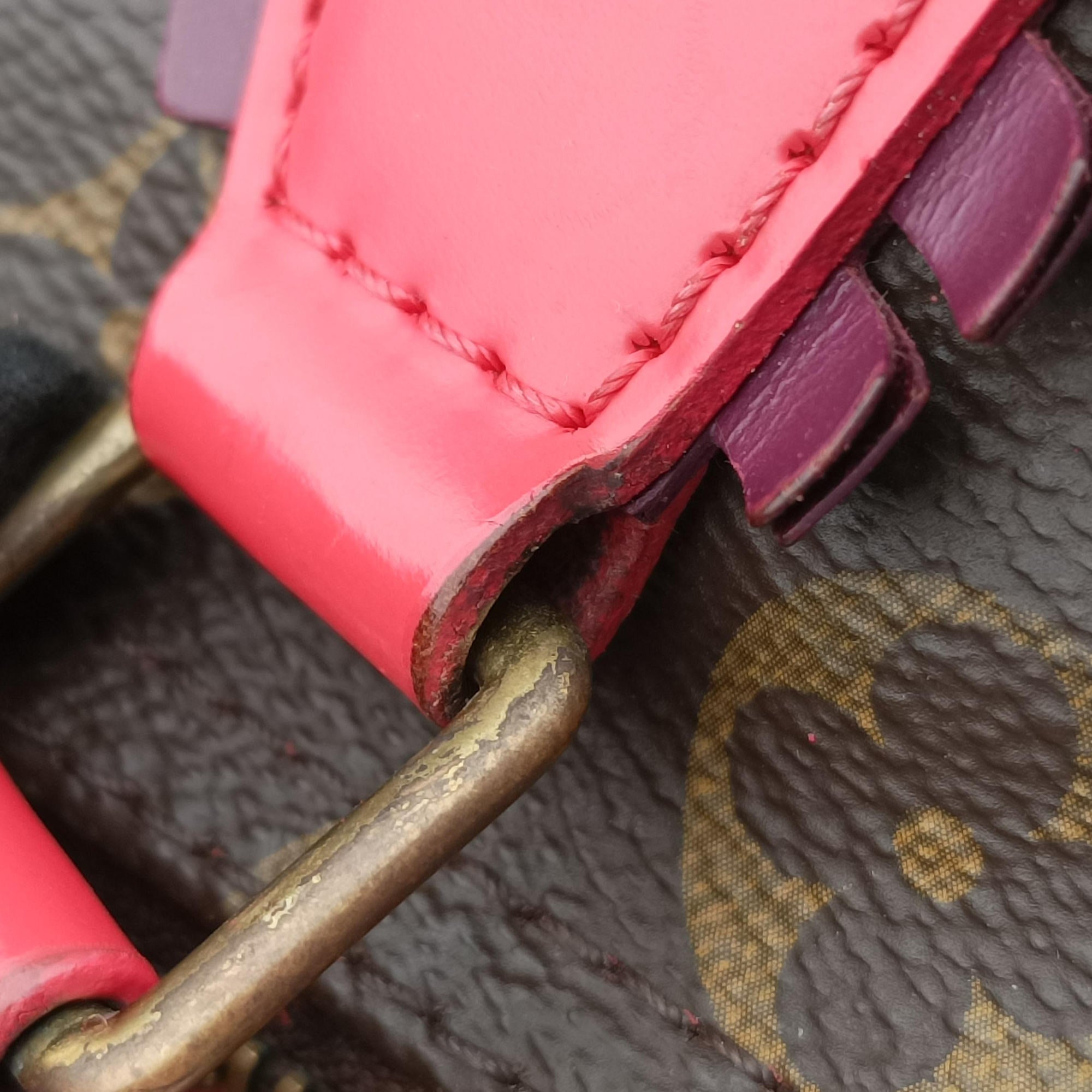 Pre-owned Louis Vuitton SPEEDY30 brown×Flamingo Monogram Totem M41665 handbag | stylenewstar