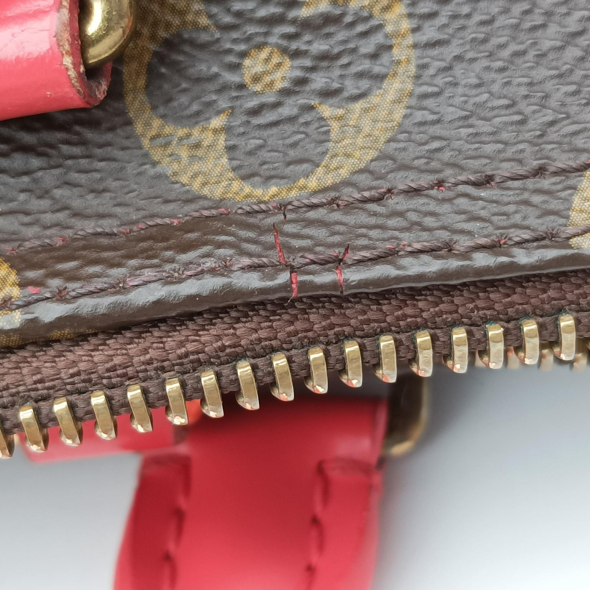 Pre-owned Louis Vuitton SPEEDY30 brown×Flamingo Monogram Totem M41665 handbag | stylenewstar