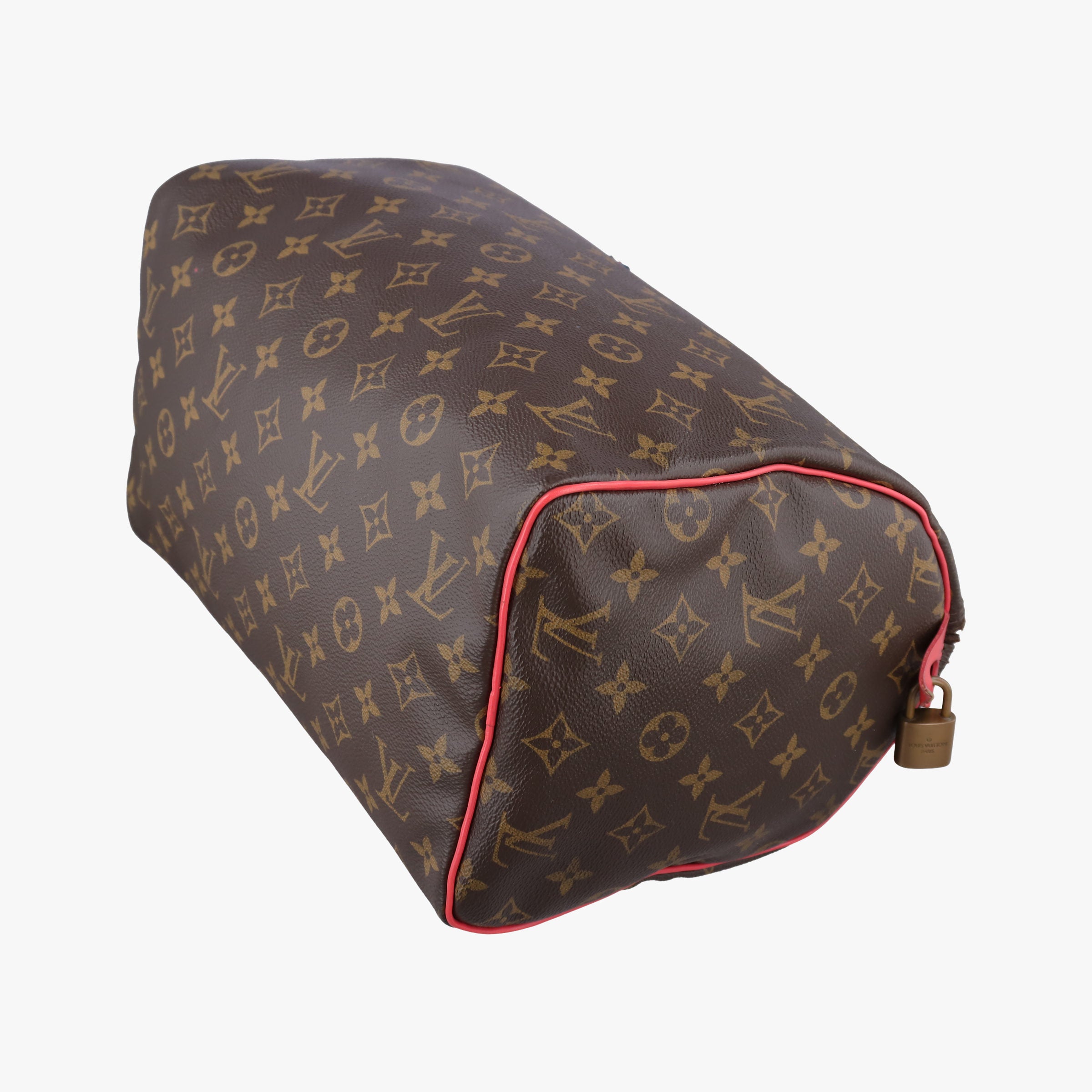 Pre-owned Louis Vuitton SPEEDY30 brown×Flamingo Monogram Totem M41665 handbag | stylenewstar