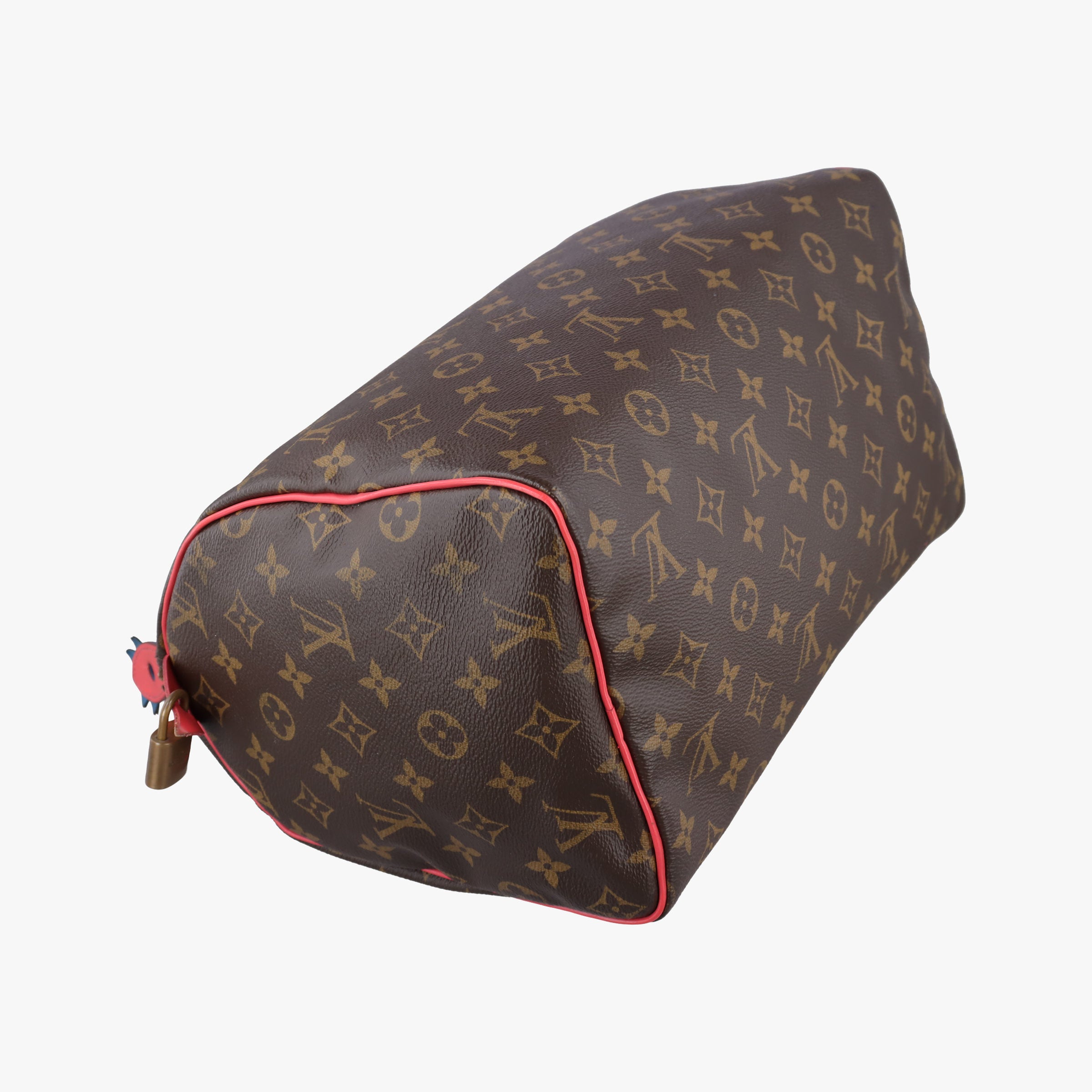 Pre-owned Louis Vuitton SPEEDY30 brown×Flamingo Monogram Totem M41665 handbag | stylenewstar