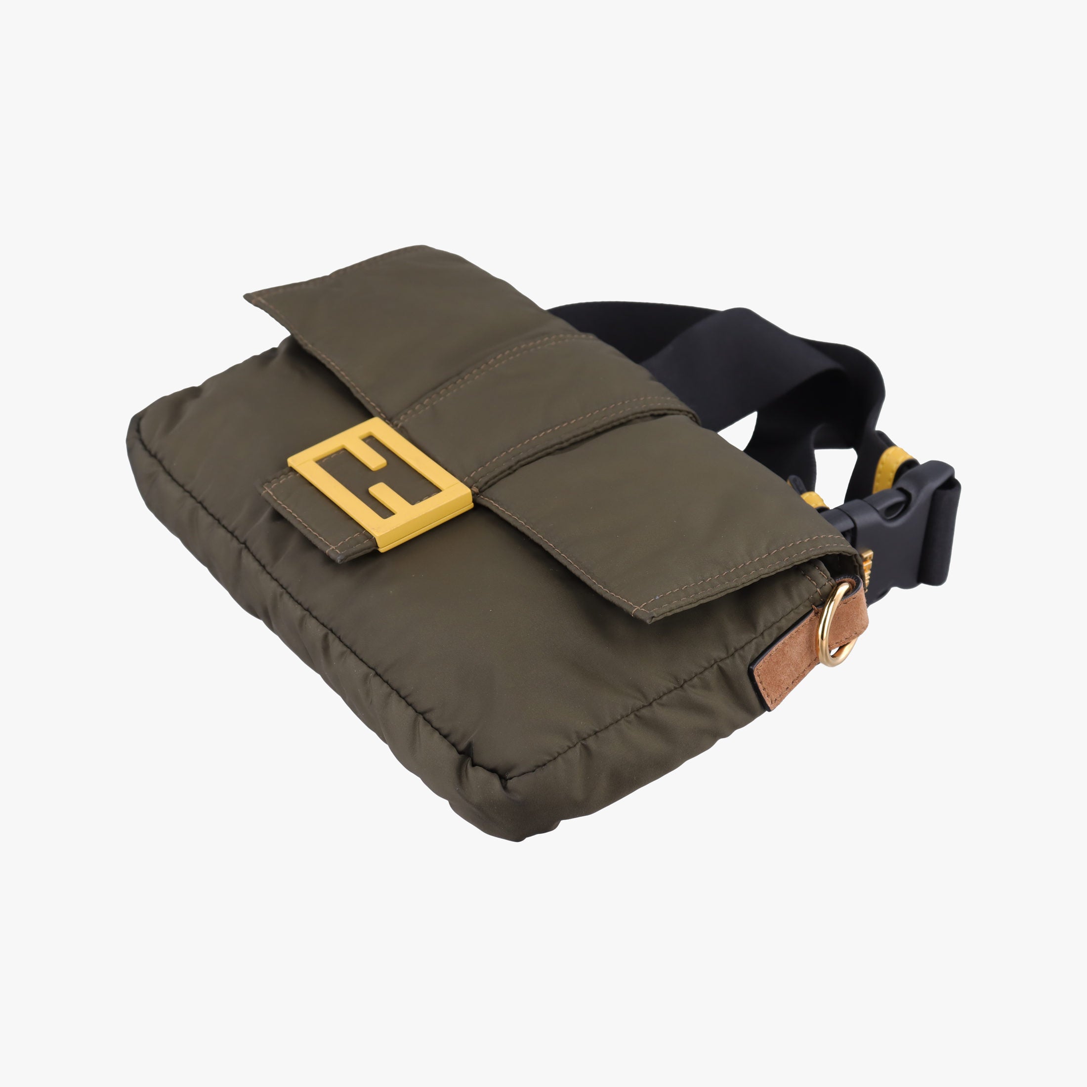 Pre-owned Fendi Baguette Green nylon 7VA472 bum bag/waist bag | stylenewstar