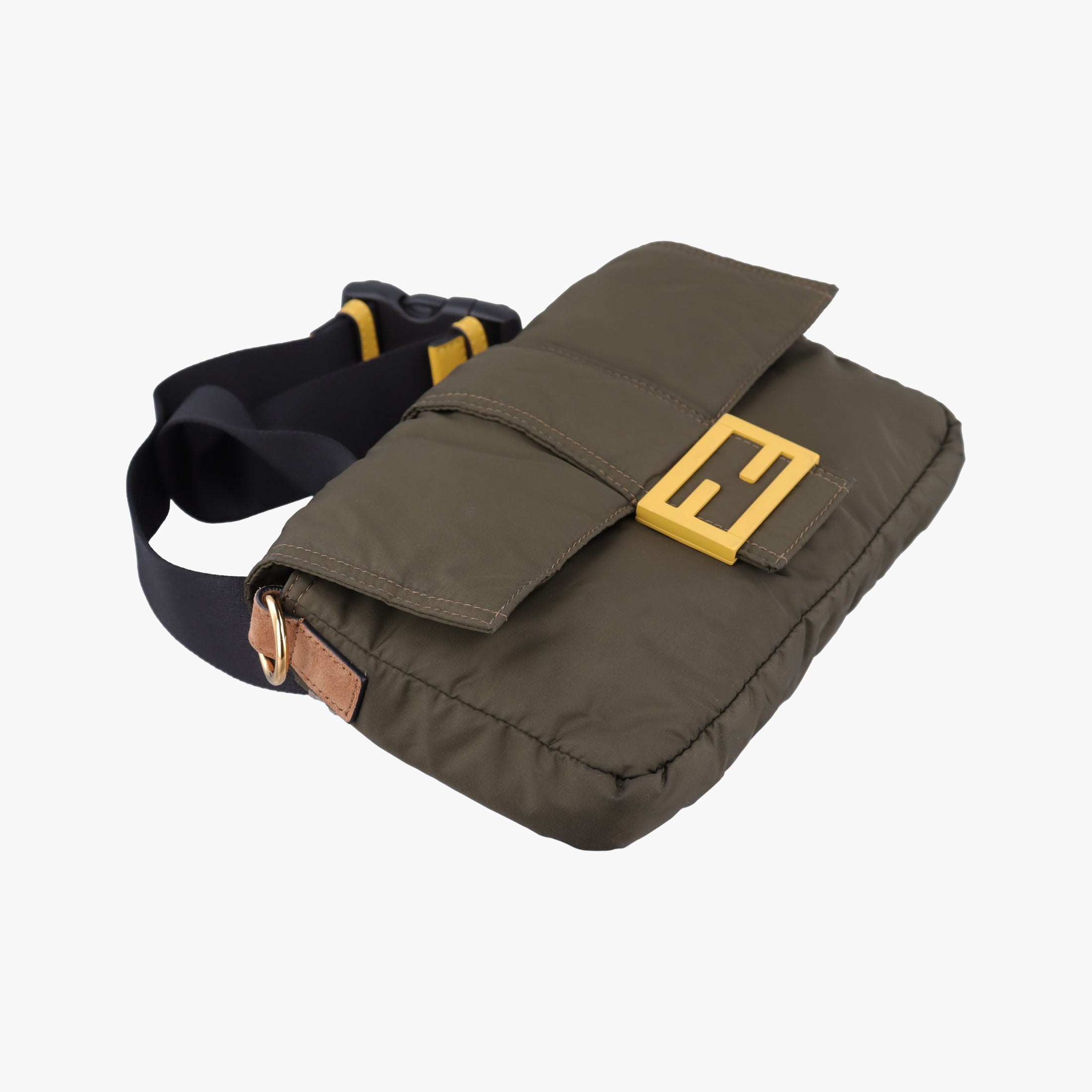 Pre-owned Fendi Baguette Green nylon 7VA472 bum bag/waist bag | stylenewstar