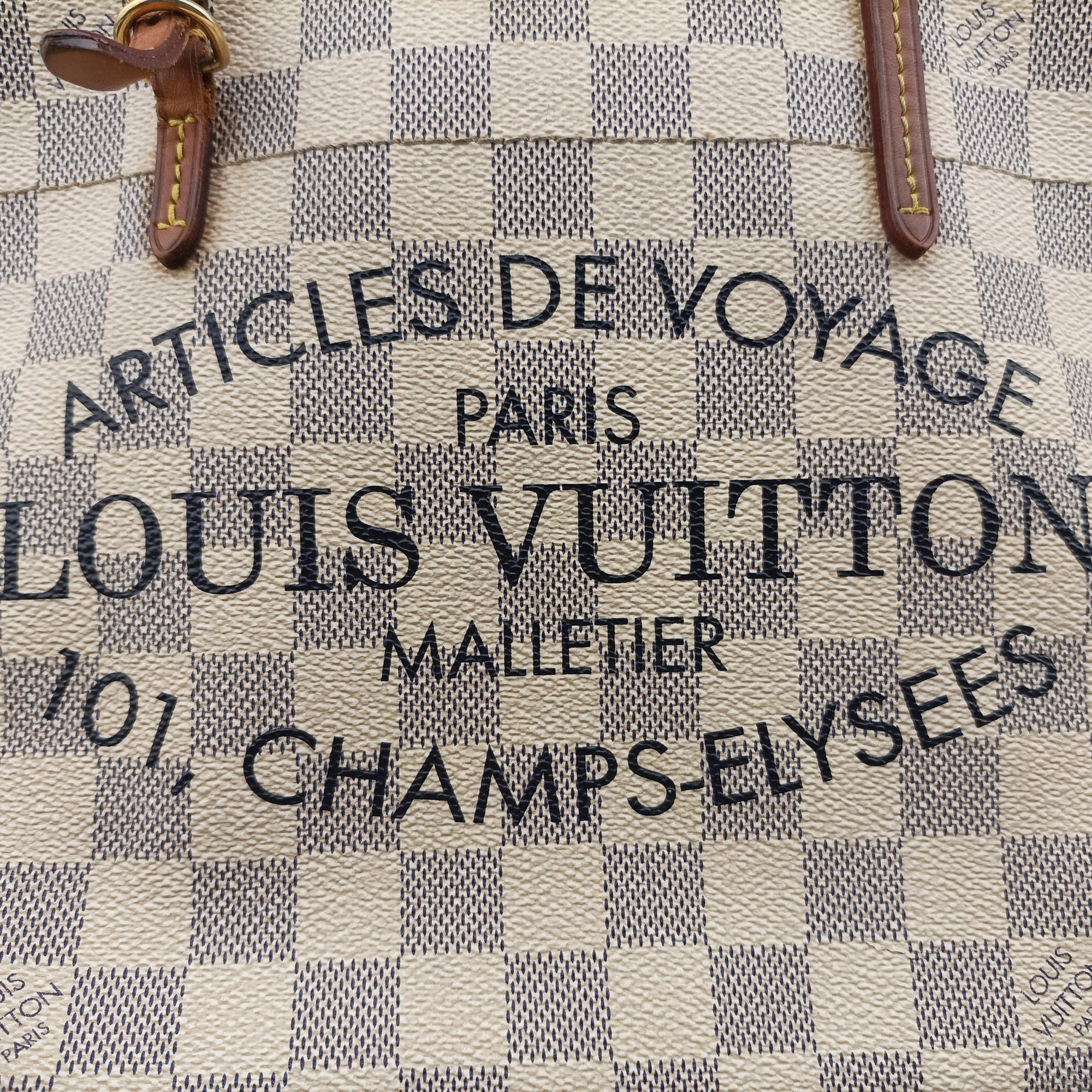 Pre-owned Louis Vuitton Cabas PM Azur Damier Canvas N41376 shoulderbag | stylenewstar
