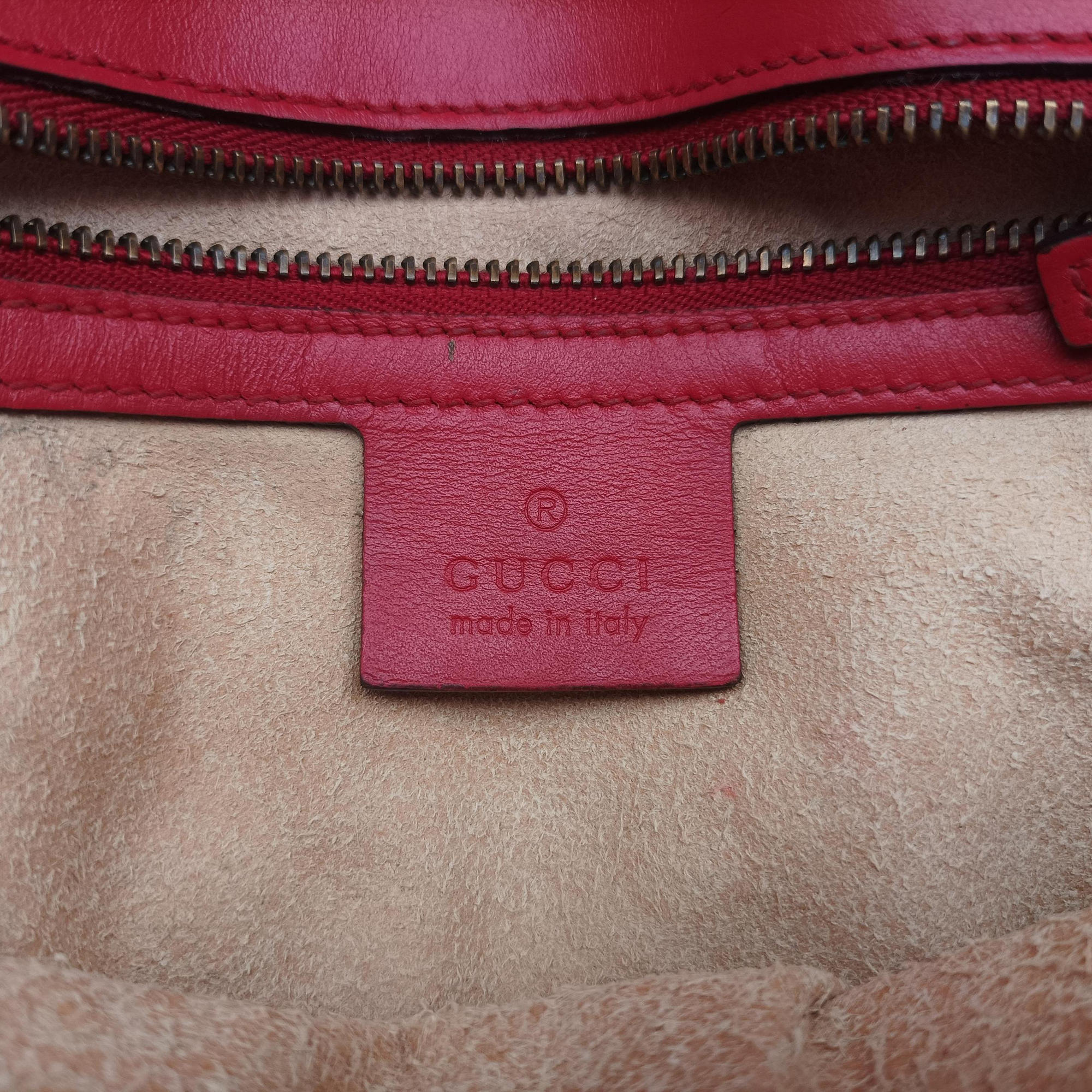 Pre-owned Gucci GG Marmont Red Leather 443497 shoulderbag | stylenewstar