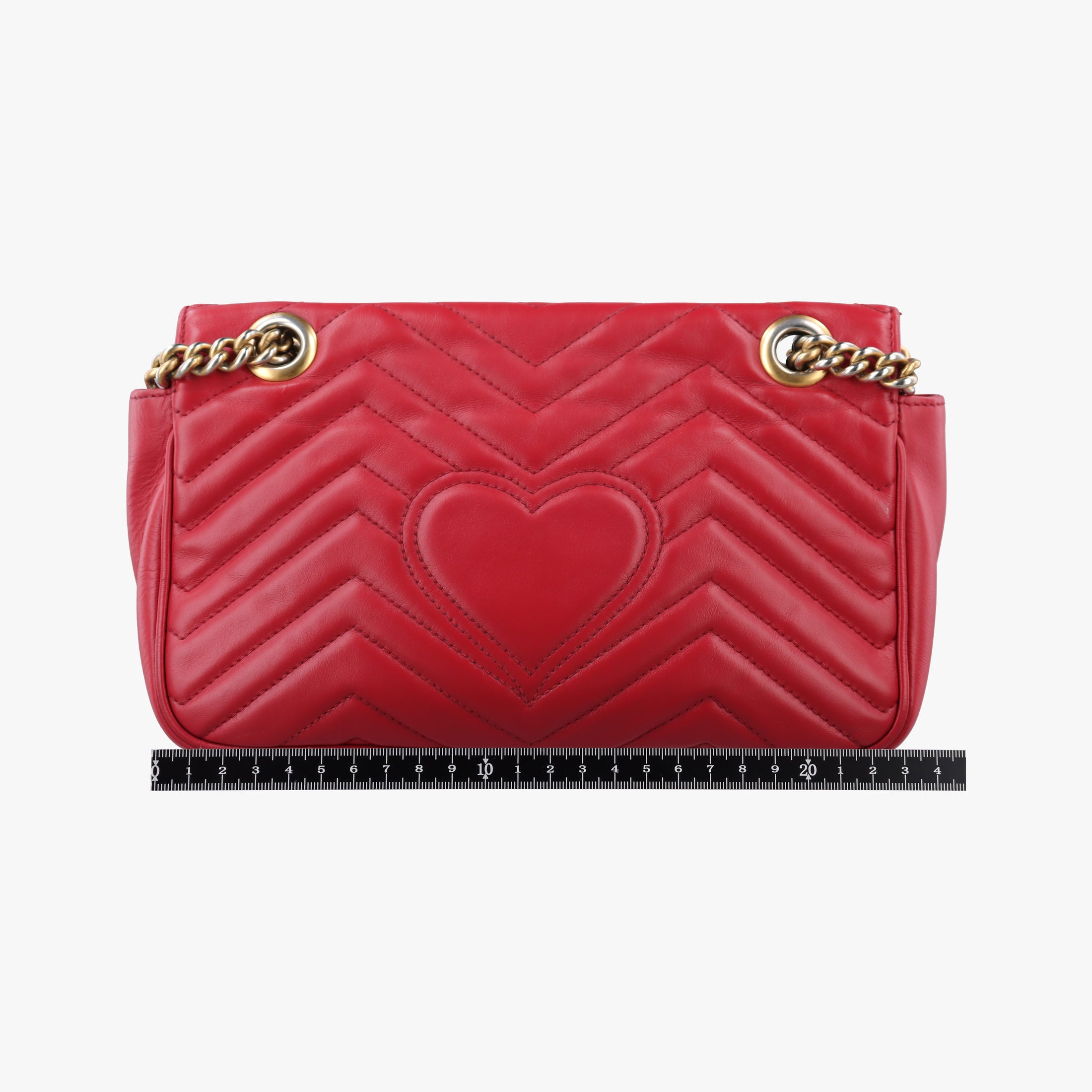 Pre-owned Gucci GG Marmont Red Leather 443497 shoulderbag | stylenewstar