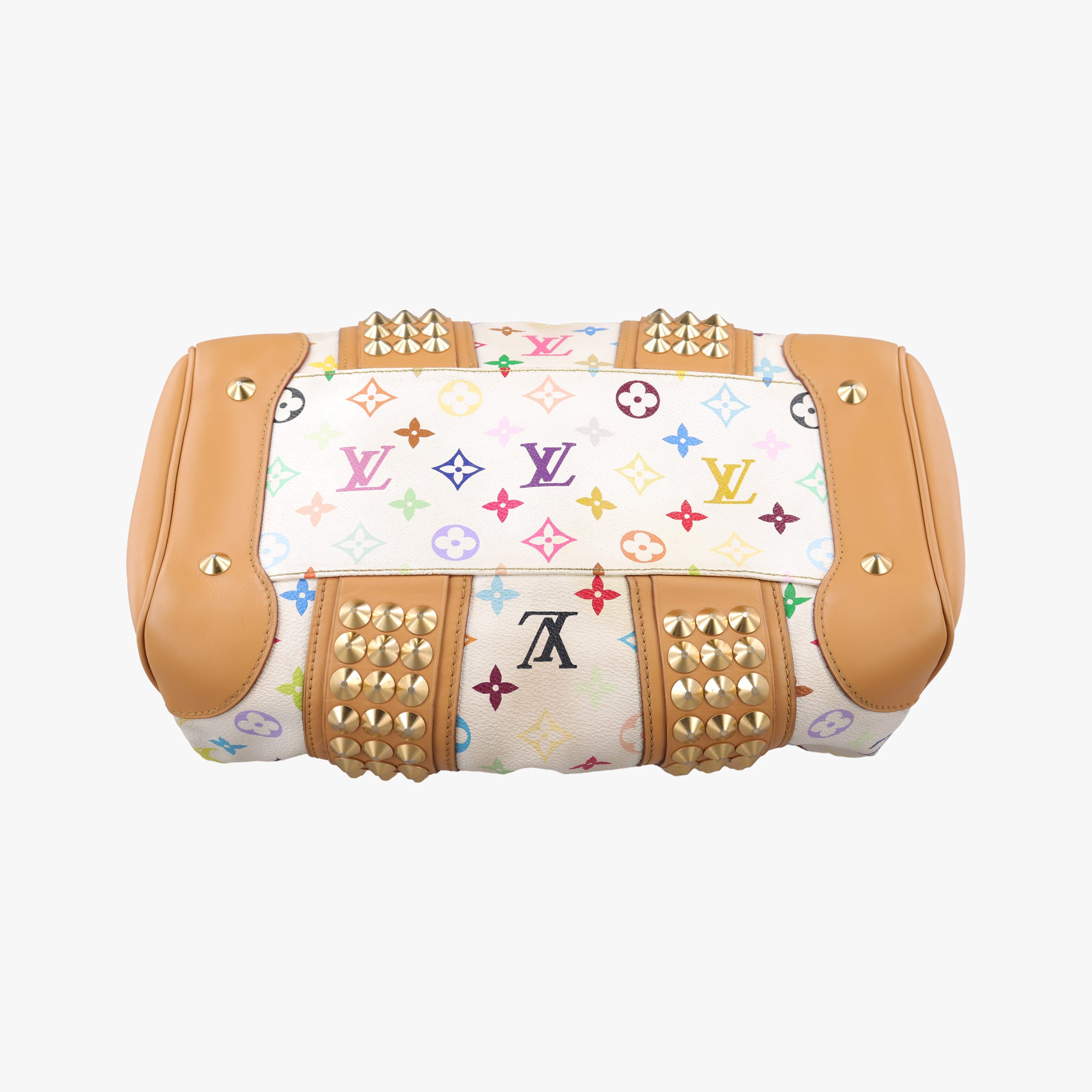 Pre-owned Louis Vuitton COURTNEY　MM white Monogram Multicolor M45641 shoulderbag | stylenewstar