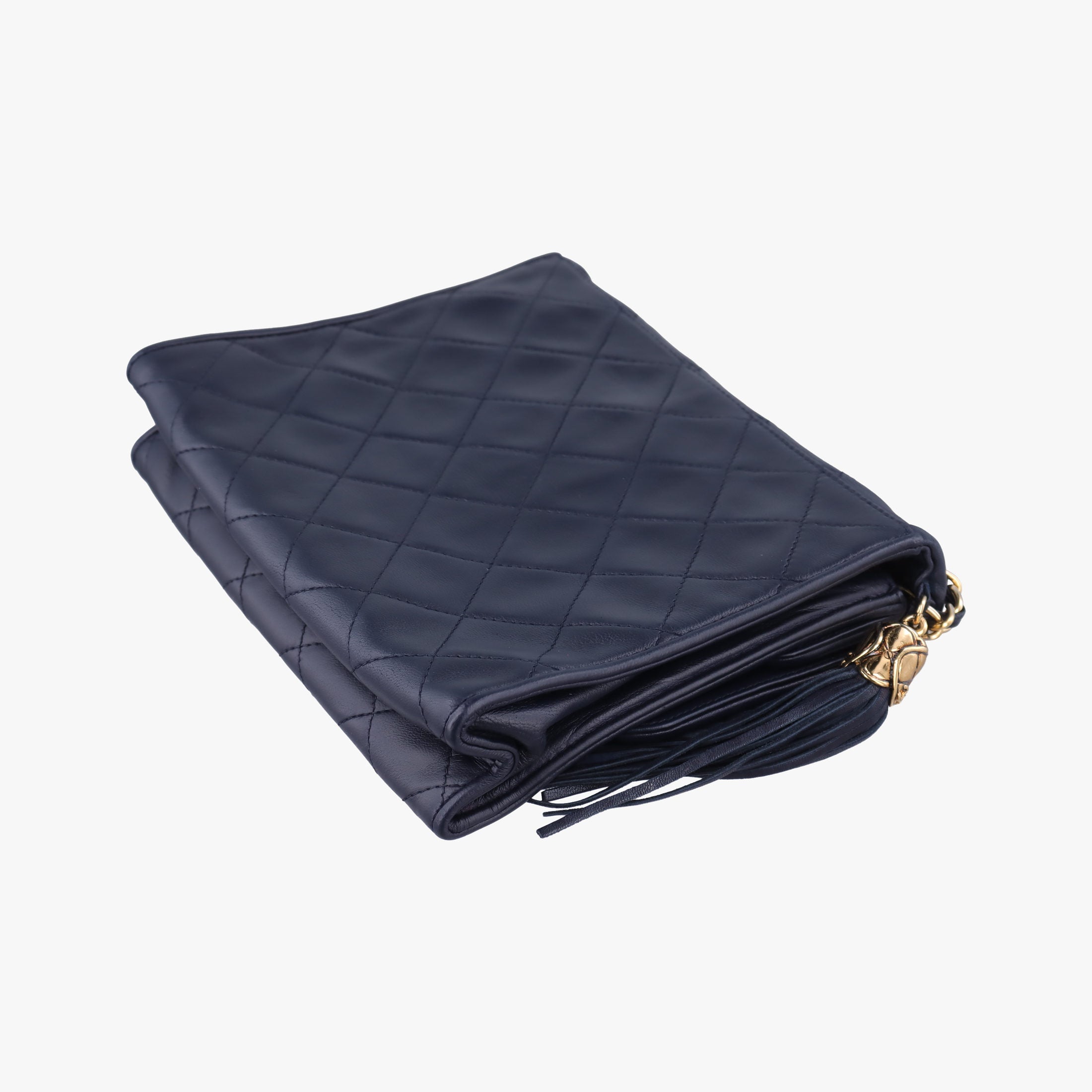 Pre-owned Chanel Matelasse Navy Lambskin  shoulderbag | stylenewstar