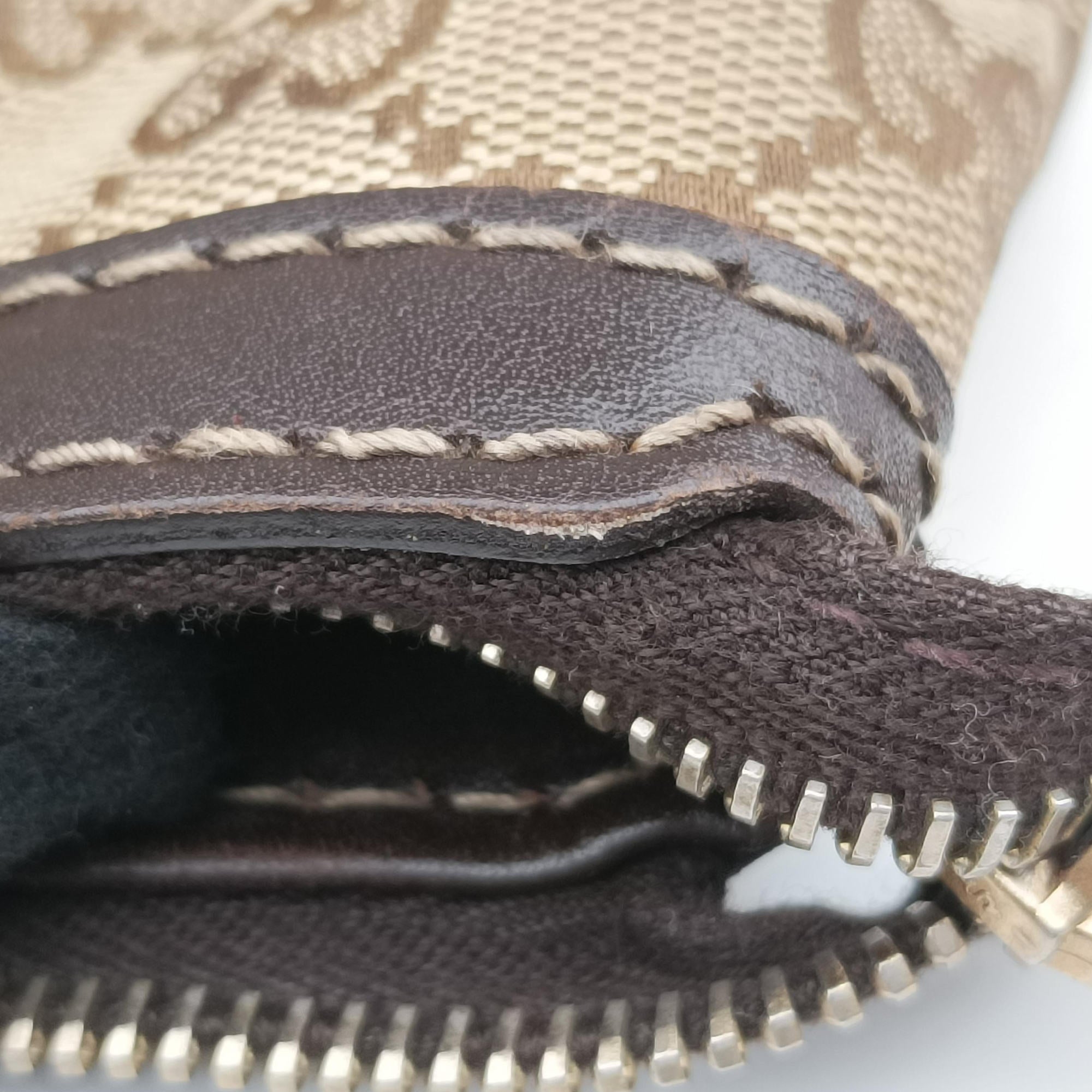 Secondhand Gucci Lovely Brown GG canvas×leatherGG 257068 handbag | stylenewstar
