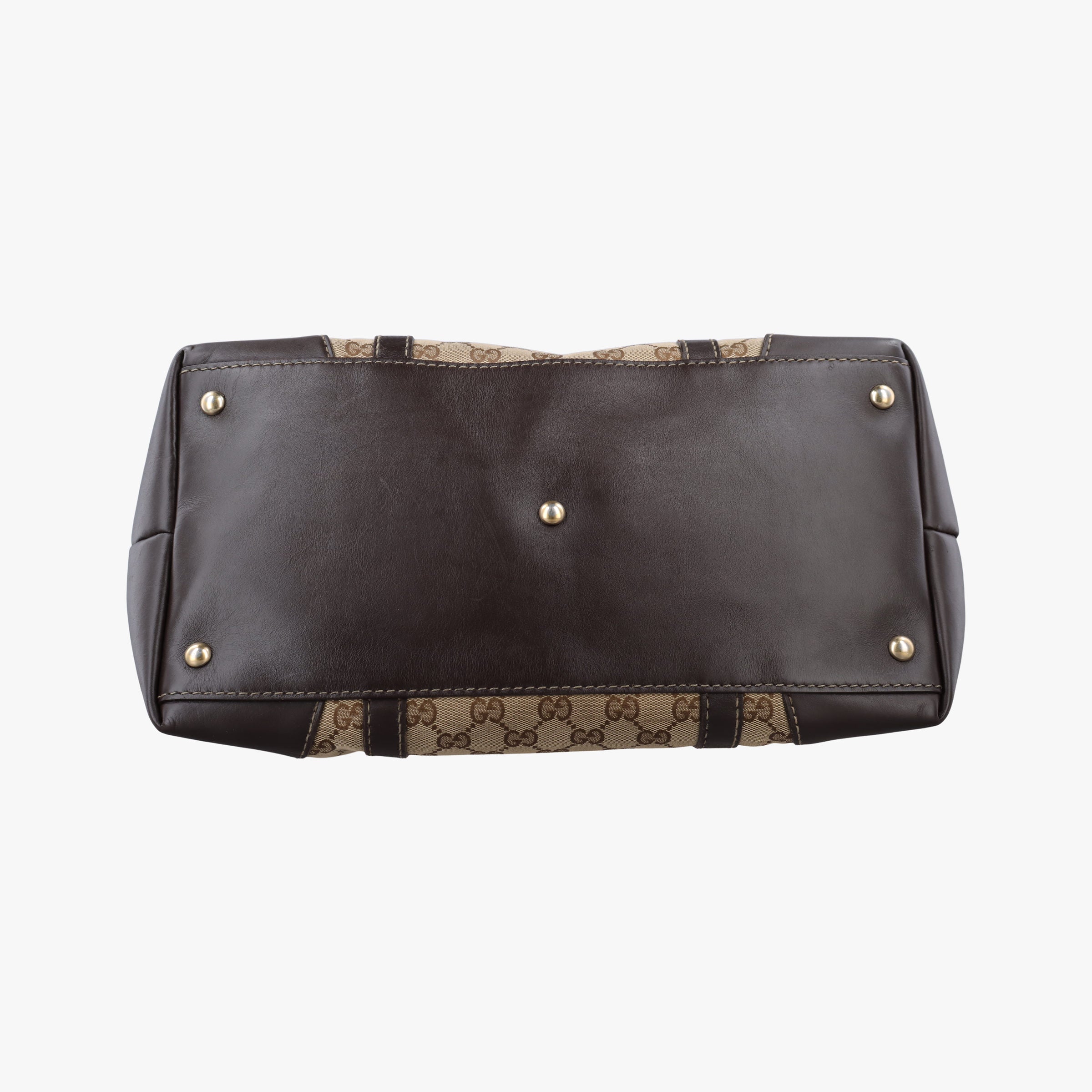 Secondhand Gucci Lovely Brown GG canvas×leatherGG 257068 handbag | stylenewstar