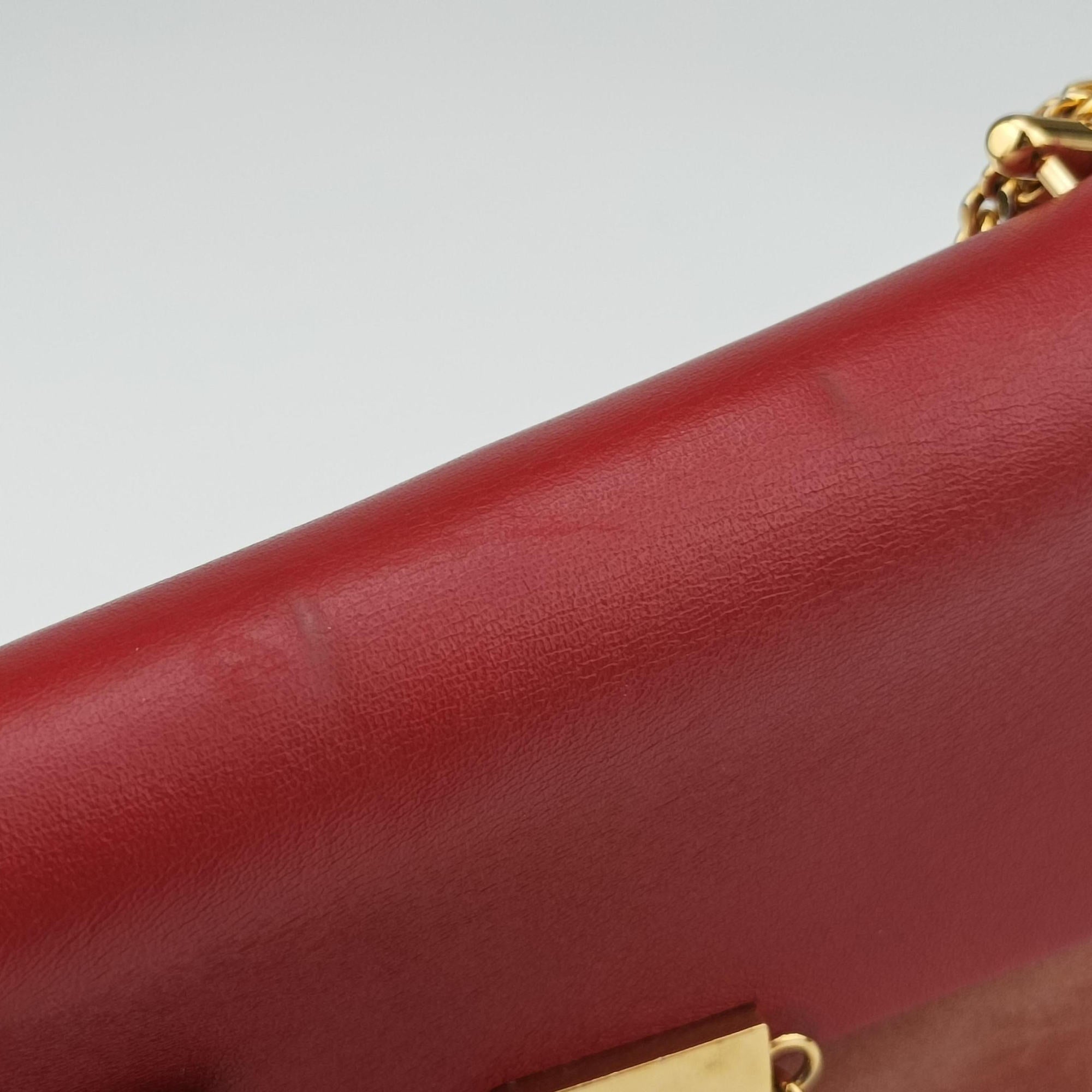 Pre-owned Chloe DREW Red×Pink Leather×suede  shoulderbag | stylenewstar