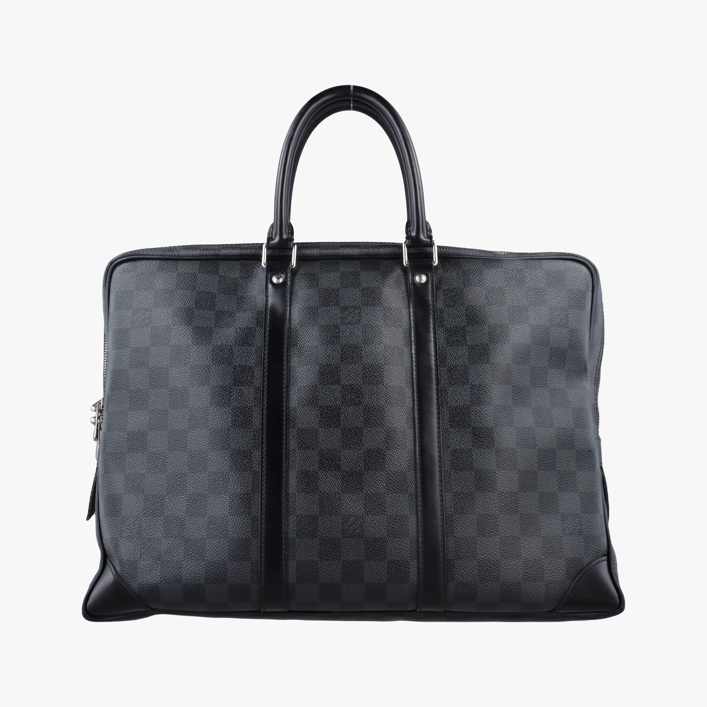 Pre-owned Louis Vuitton Porte Documents Voyage Noir Damier Graphite N41125 handbag | stylenewstar