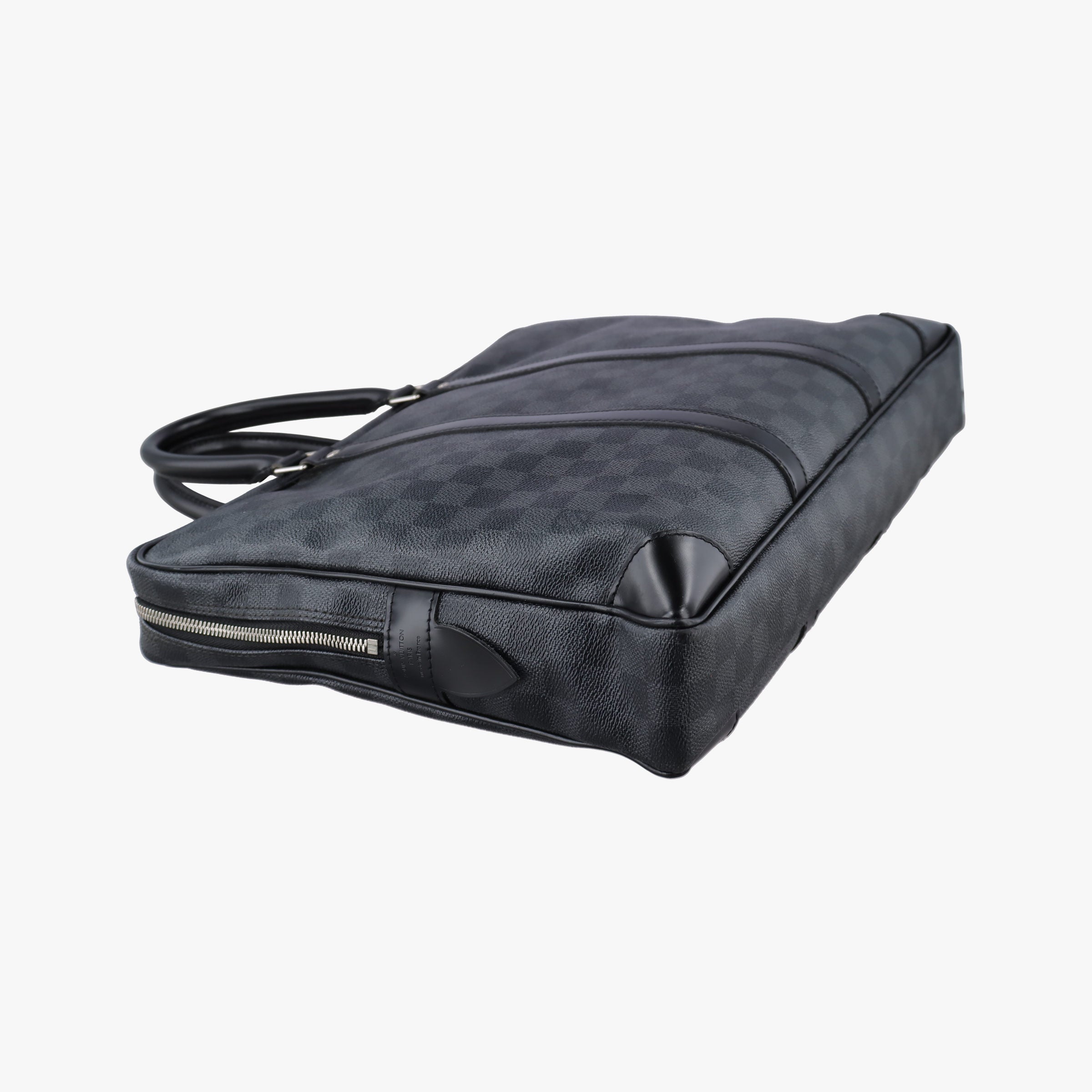 Pre-owned Louis Vuitton Porte Documents Voyage Noir Damier Graphite N41125 handbag | stylenewstar