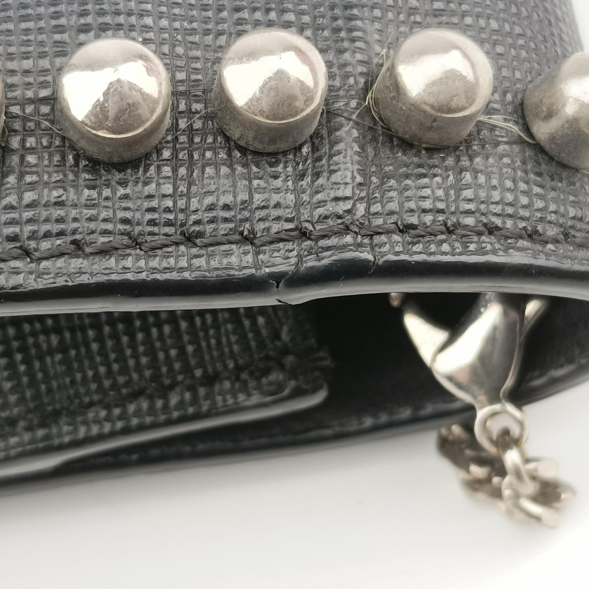 Vintage Fendi Monster Eyes Tube Black Leather 8M0346 shoulderbag | stylenewstar