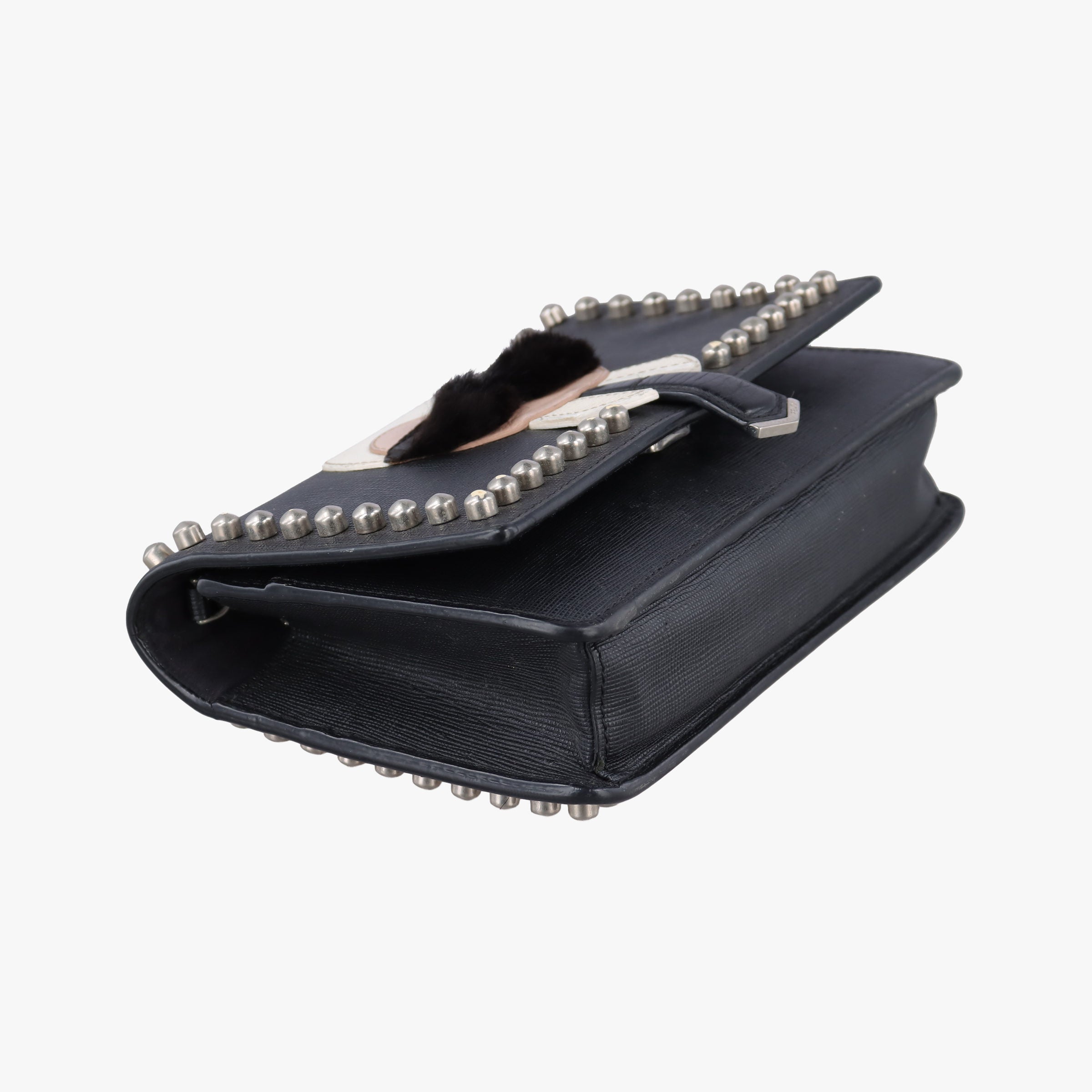 Vintage Fendi Monster Eyes Tube Black Leather 8M0346 shoulderbag | stylenewstar