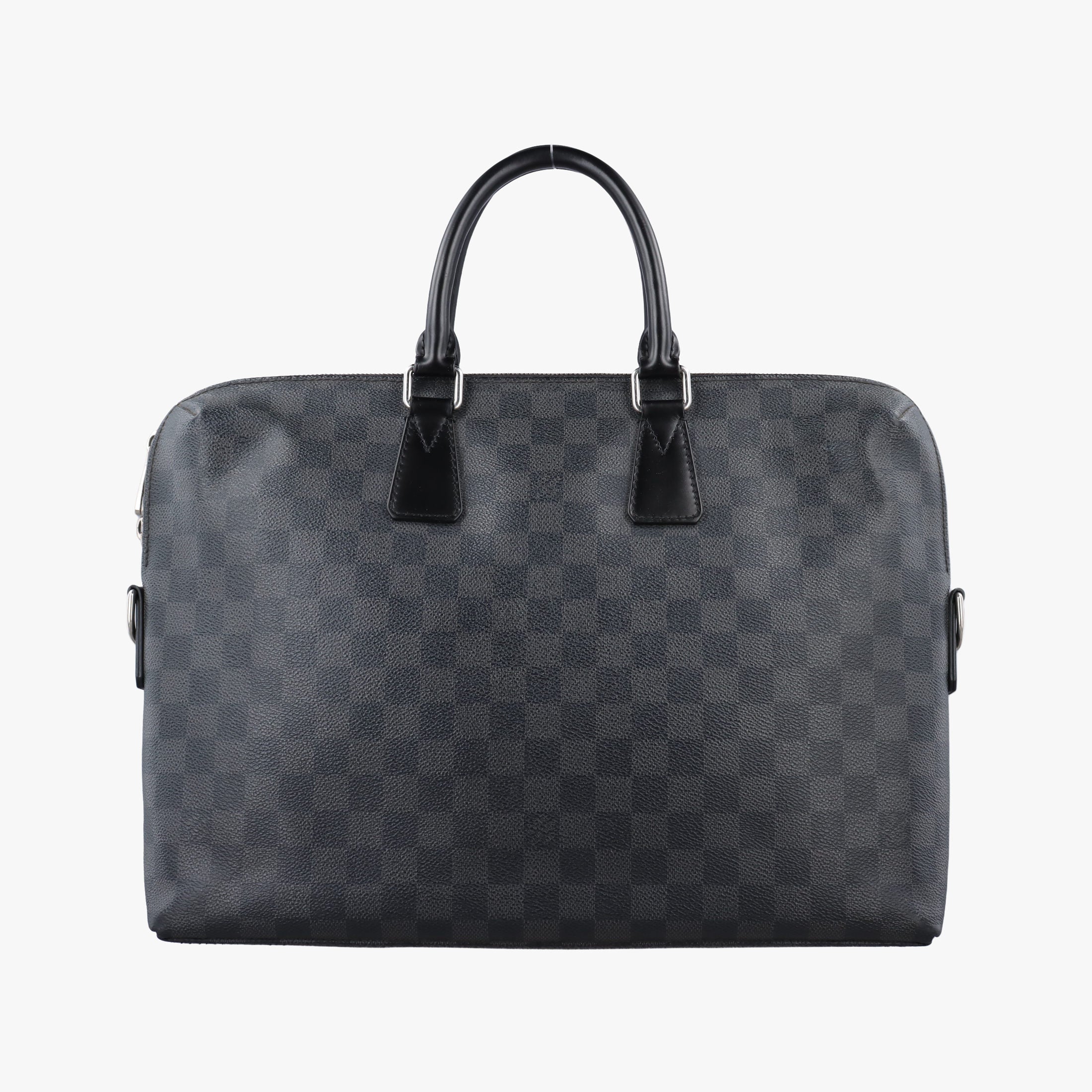 Pre-owned Louis Vuitton Porte Documents Jour Noir Damier Graphite N48224 handbag | stylenewstar