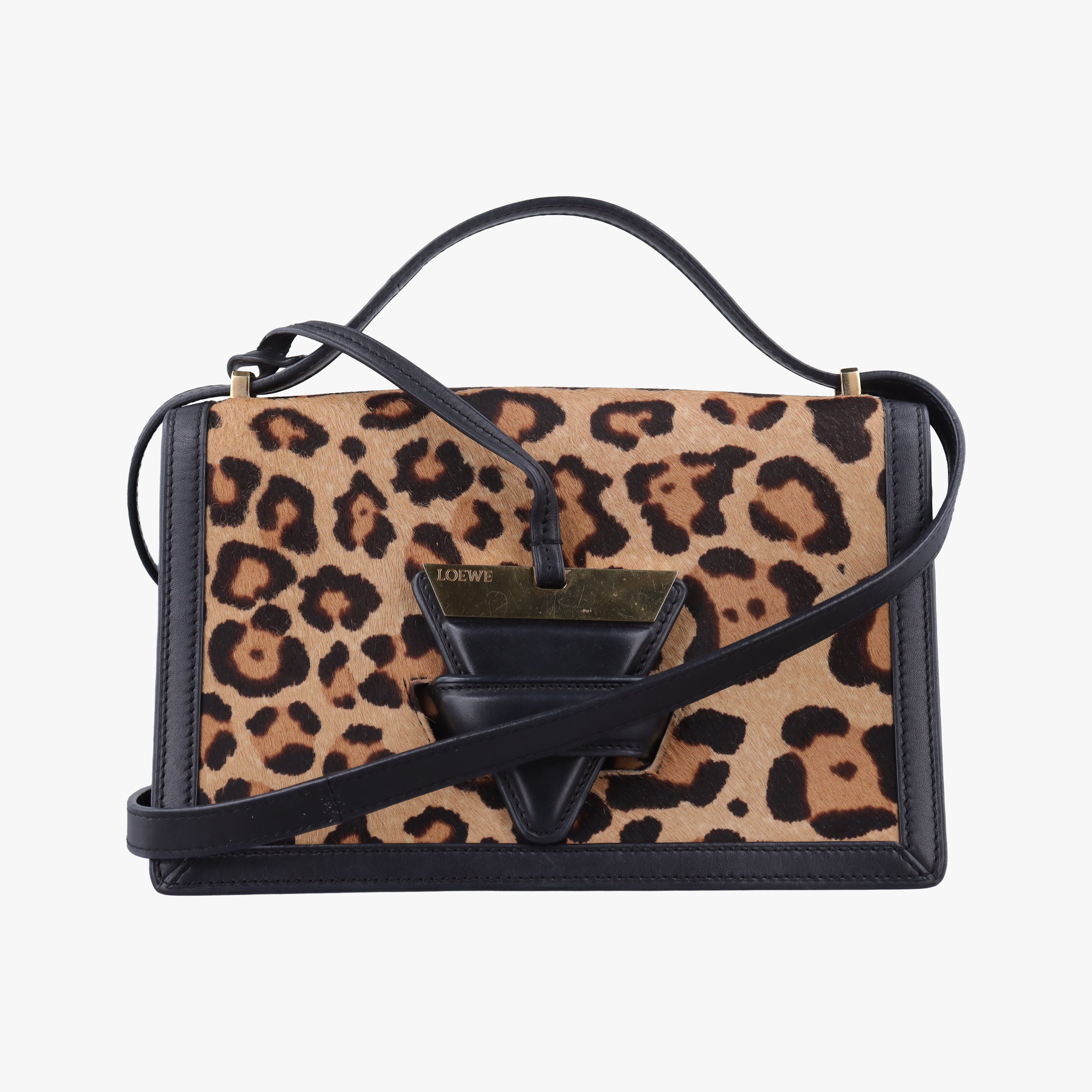 Vintage Loewe Barcelona Brown ponyhair×Calf  shoulderbag | stylenewstar