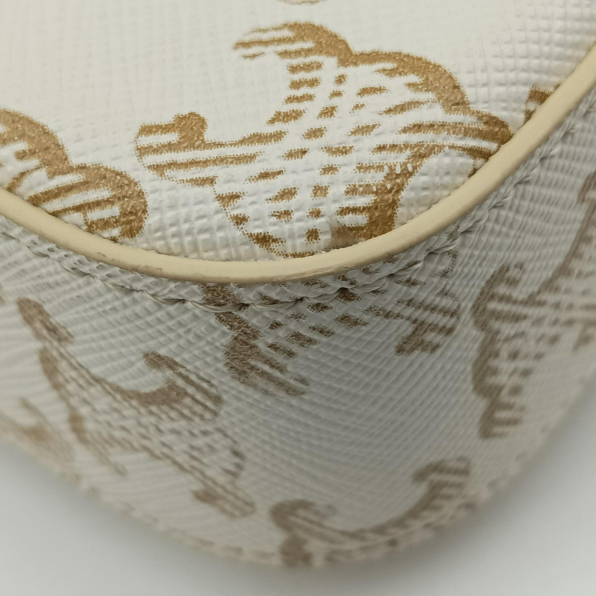 Vintage Celine Claude Triomphe white x brown PVC coated canvas x Leather  shoulderbag | stylenewstar