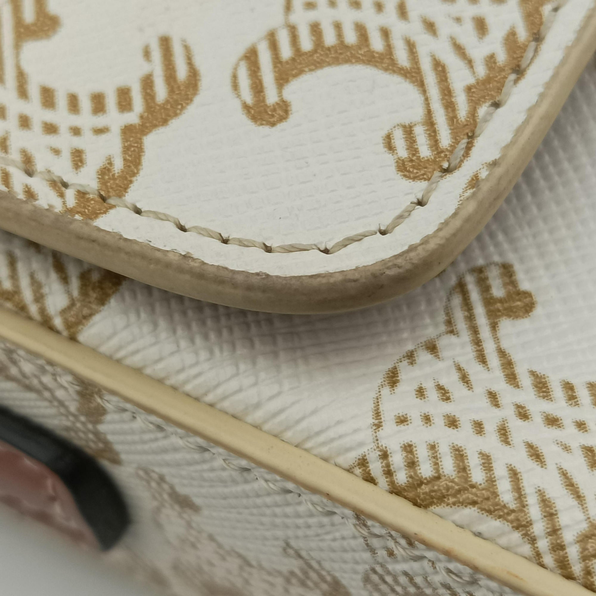 Vintage Celine Claude Triomphe white x brown PVC coated canvas x Leather  shoulderbag | stylenewstar