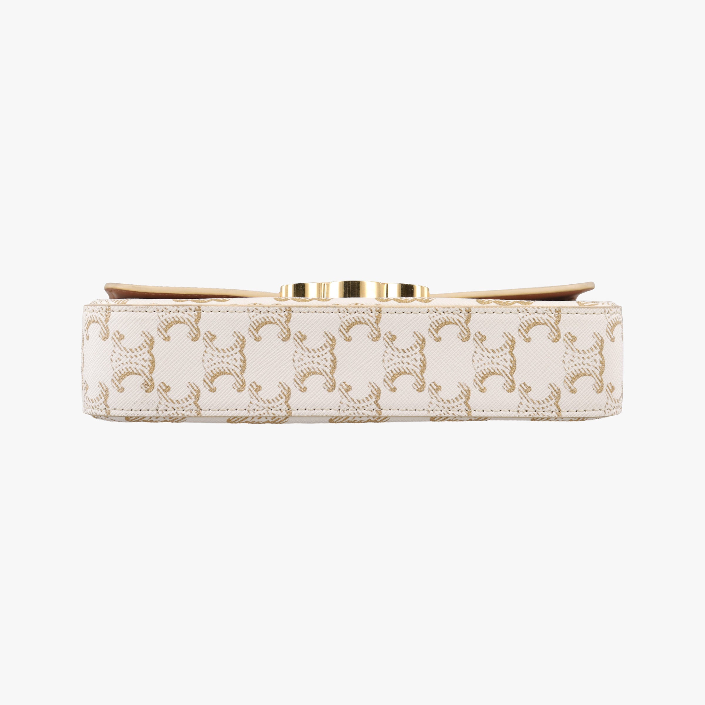 Vintage Celine Claude Triomphe white x brown PVC coated canvas x Leather  shoulderbag | stylenewstar