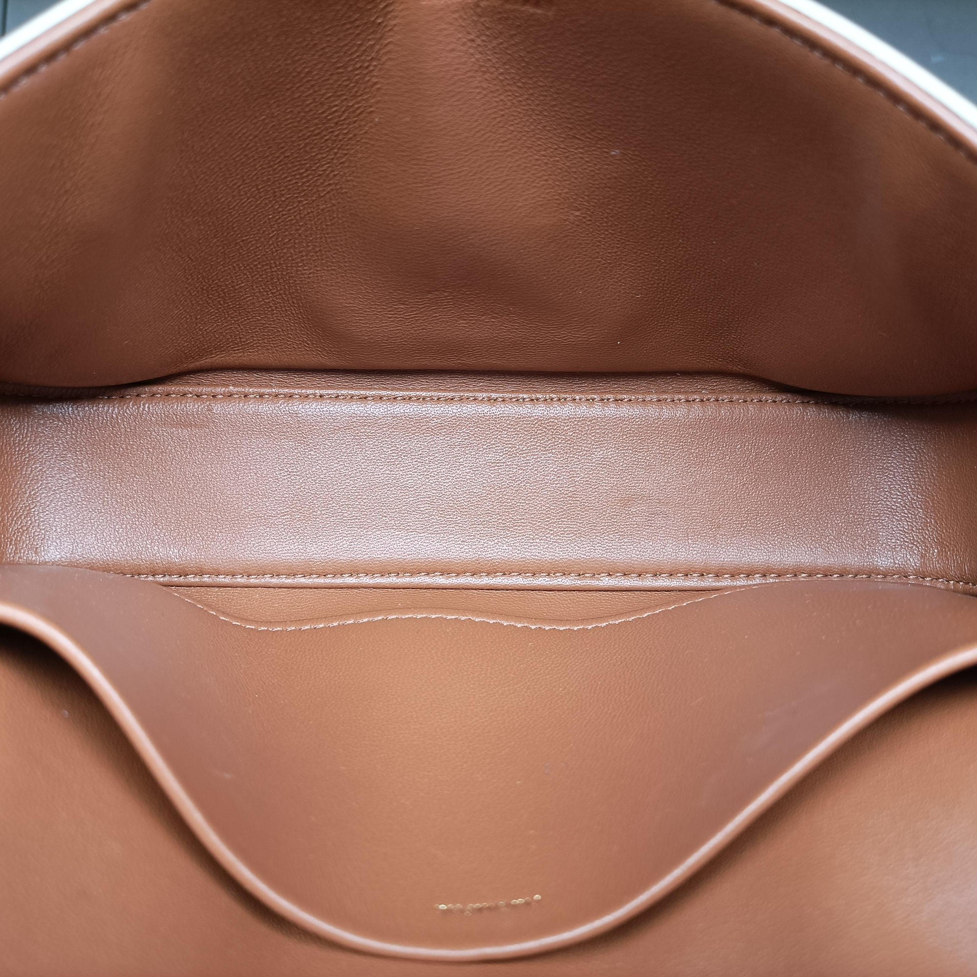 Vintage Celine Claude Triomphe white x brown PVC coated canvas x Leather  shoulderbag | stylenewstar