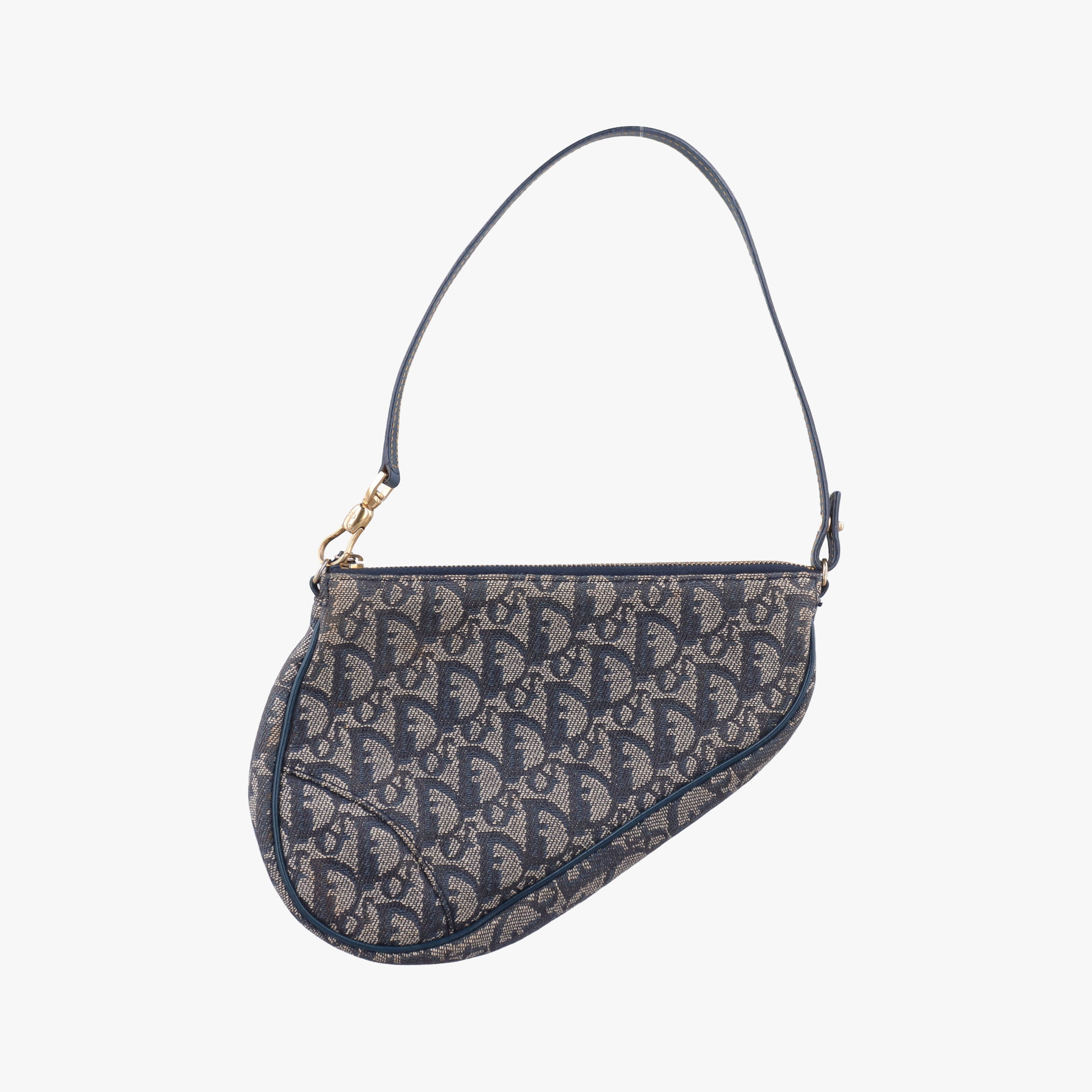 Secondhand Christian Dior Saddle Navy Jacquard  handbag | stylenewstar