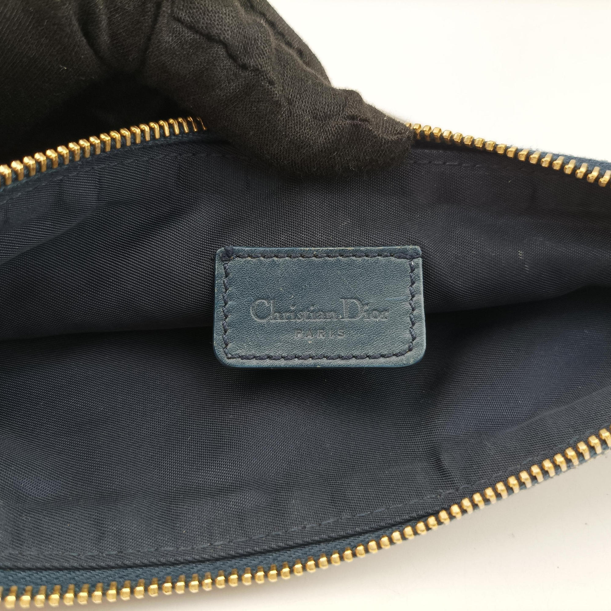 Secondhand Christian Dior Saddle Navy Jacquard  handbag | stylenewstar