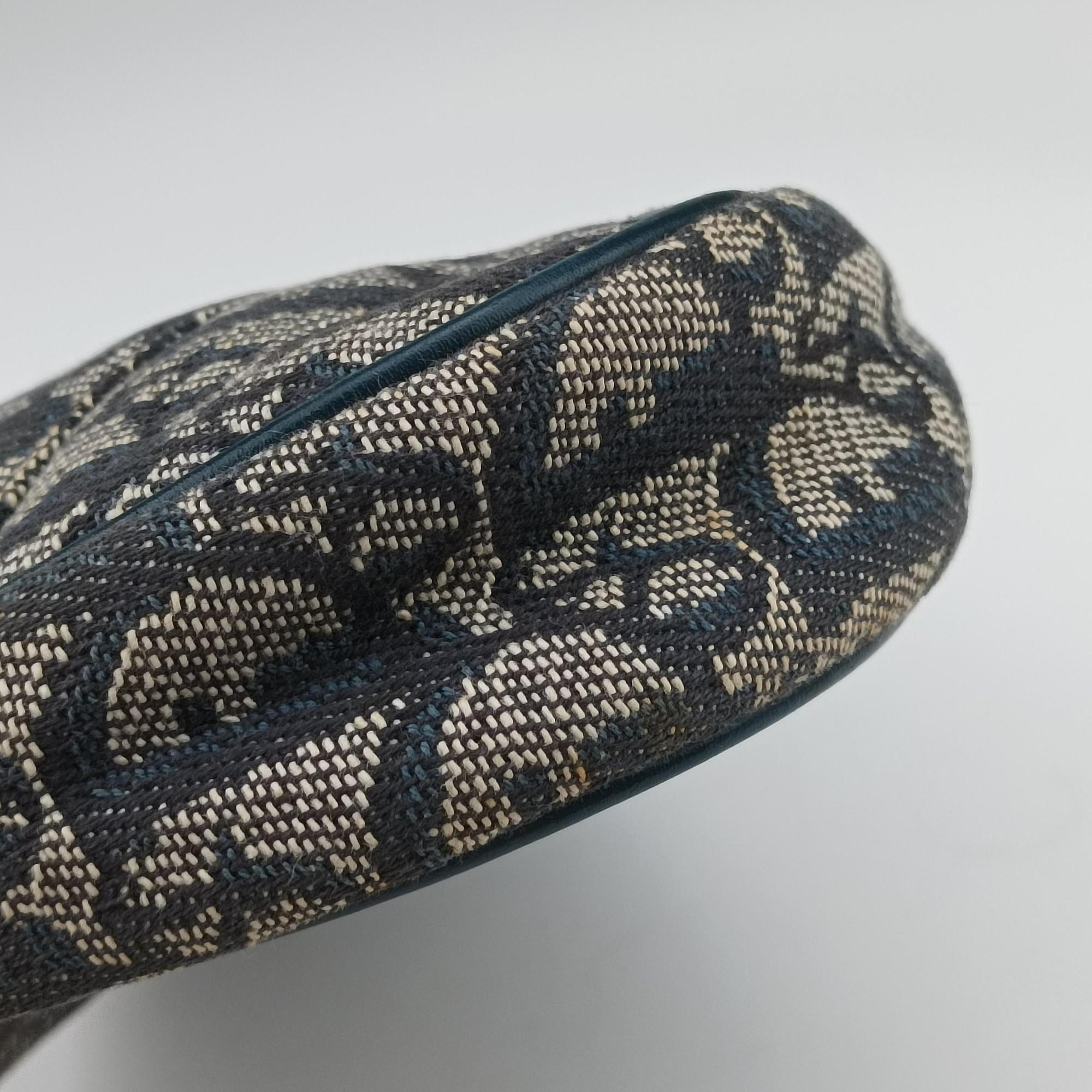 Secondhand Christian Dior Saddle Navy Jacquard  handbag | stylenewstar