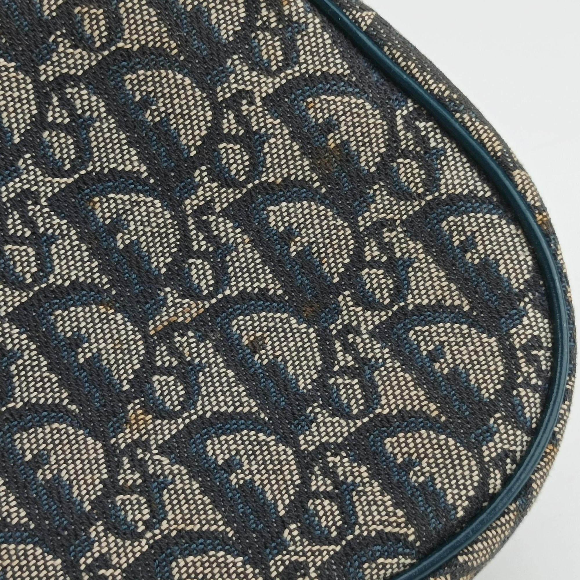 Secondhand Christian Dior Saddle Navy Jacquard  handbag | stylenewstar