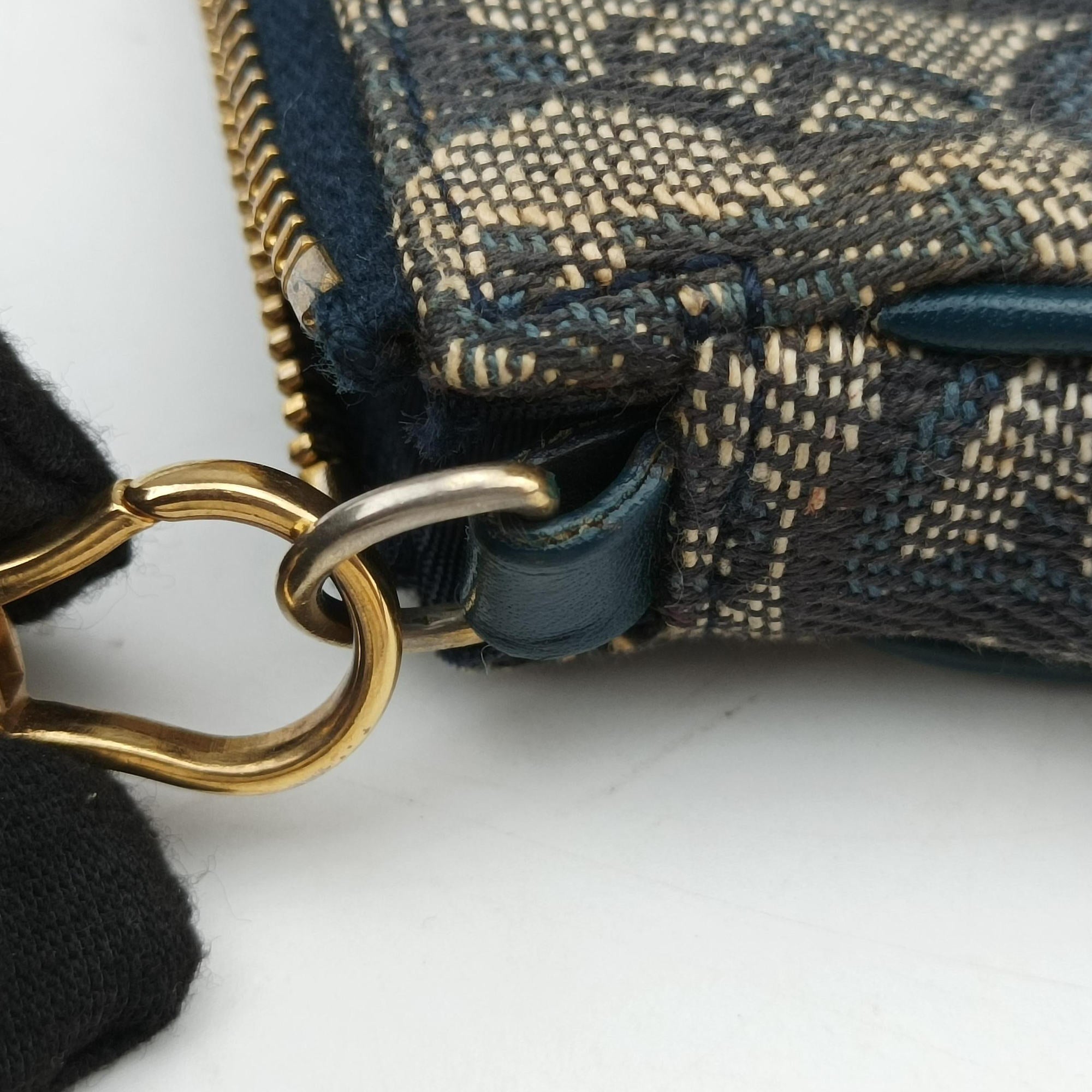 Secondhand Christian Dior Saddle Navy Jacquard  handbag | stylenewstar