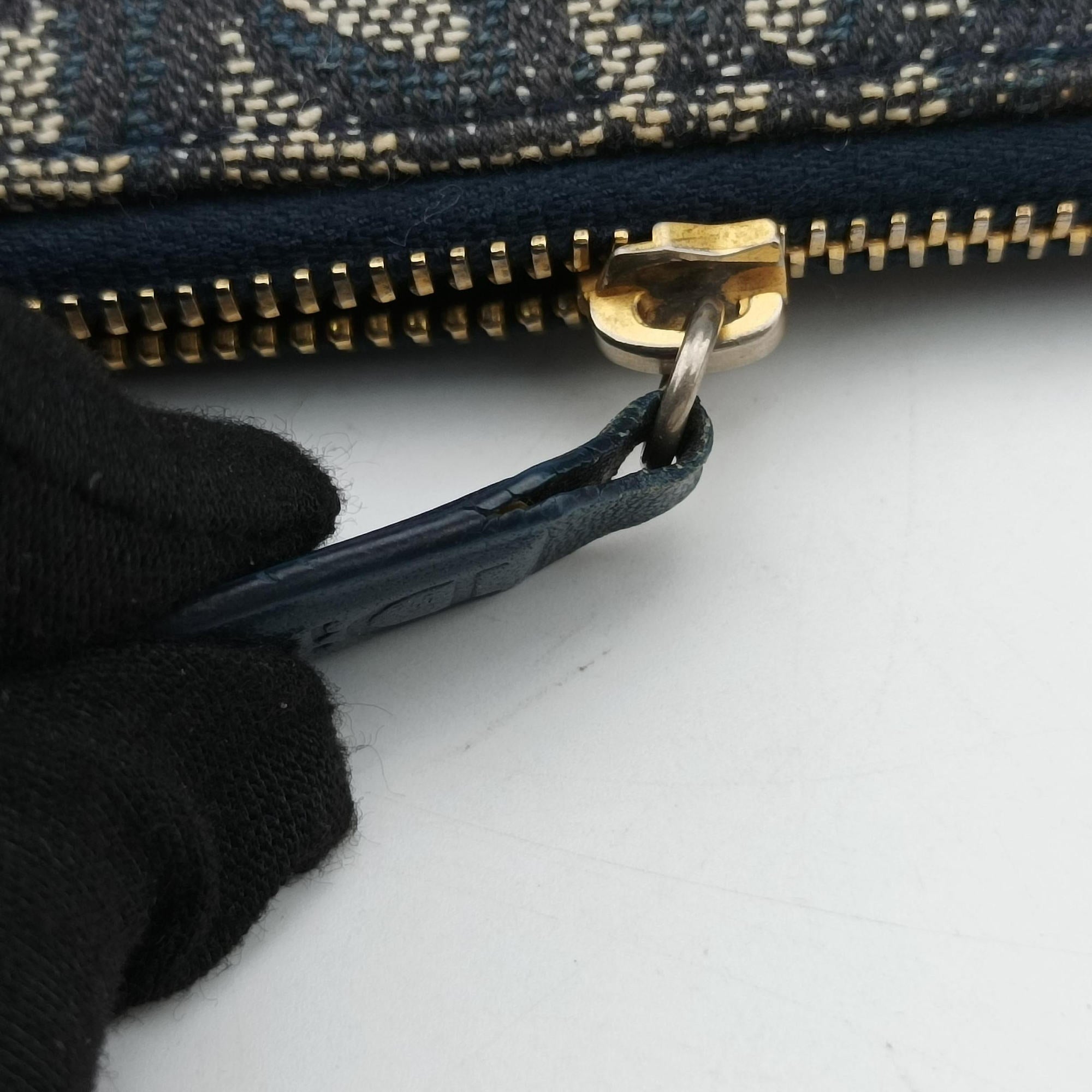 Secondhand Christian Dior Saddle Navy Jacquard  handbag | stylenewstar