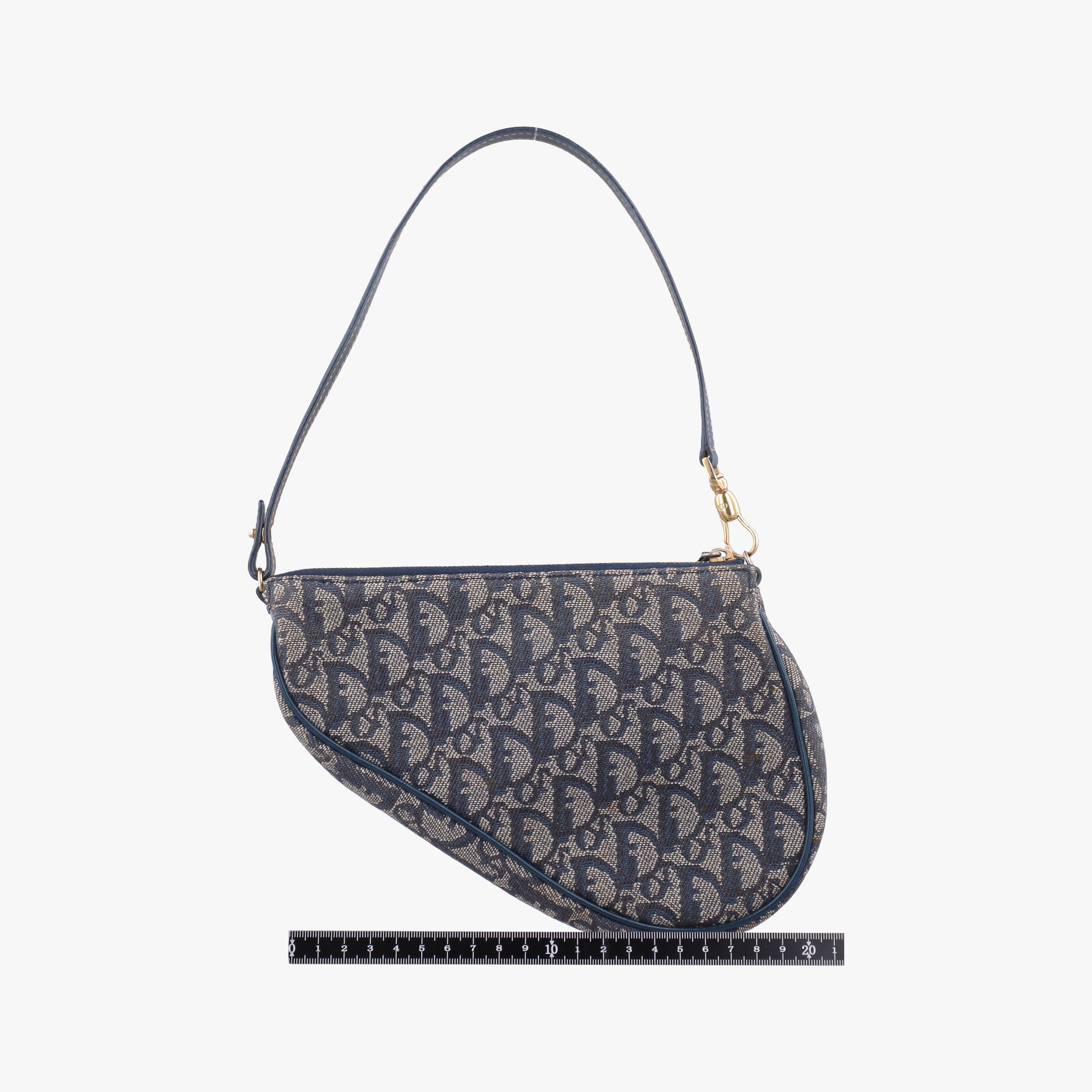 Secondhand Christian Dior Saddle Navy Jacquard  handbag | stylenewstar
