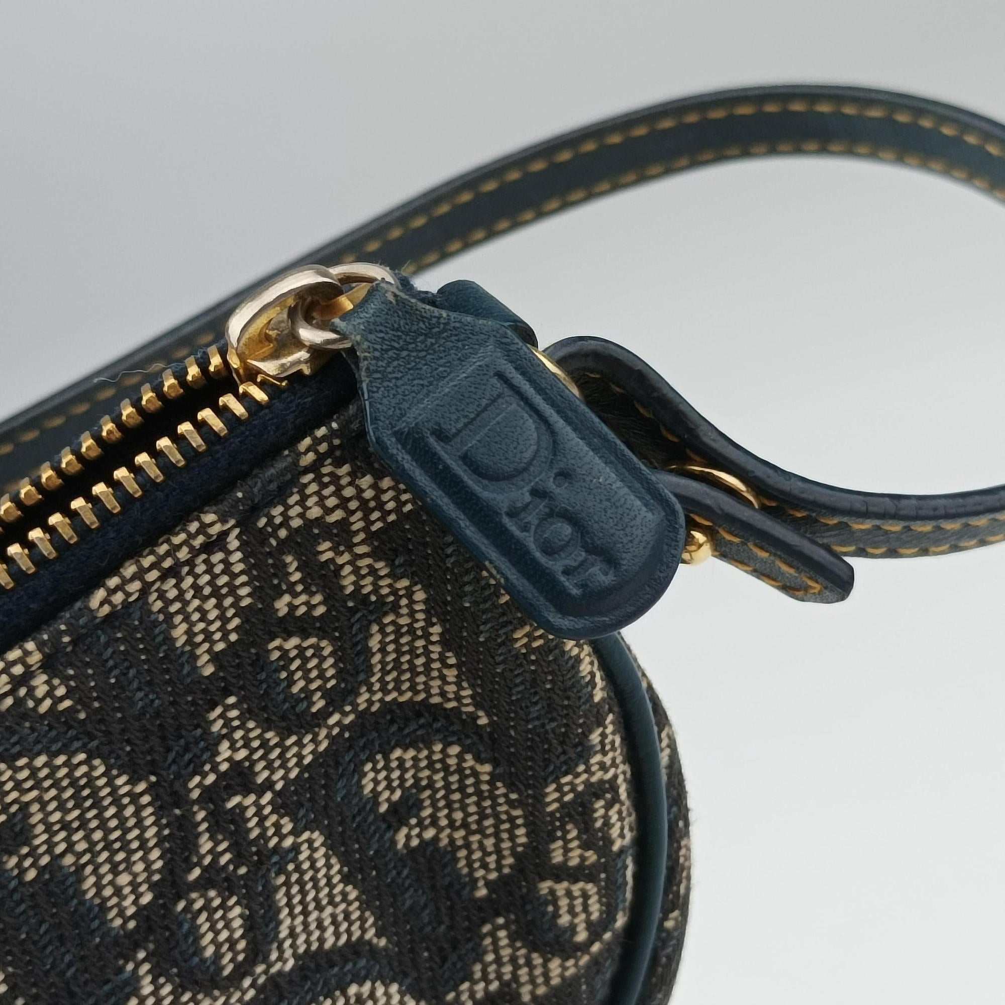 Secondhand Christian Dior Saddle Navy Jacquard  handbag | stylenewstar